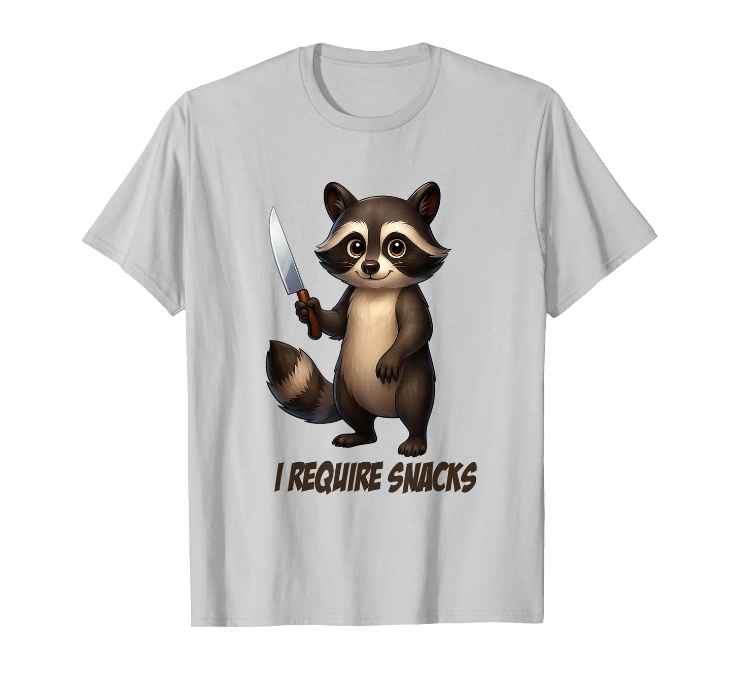 Funny Racoon I Require Snacks T-Shirt