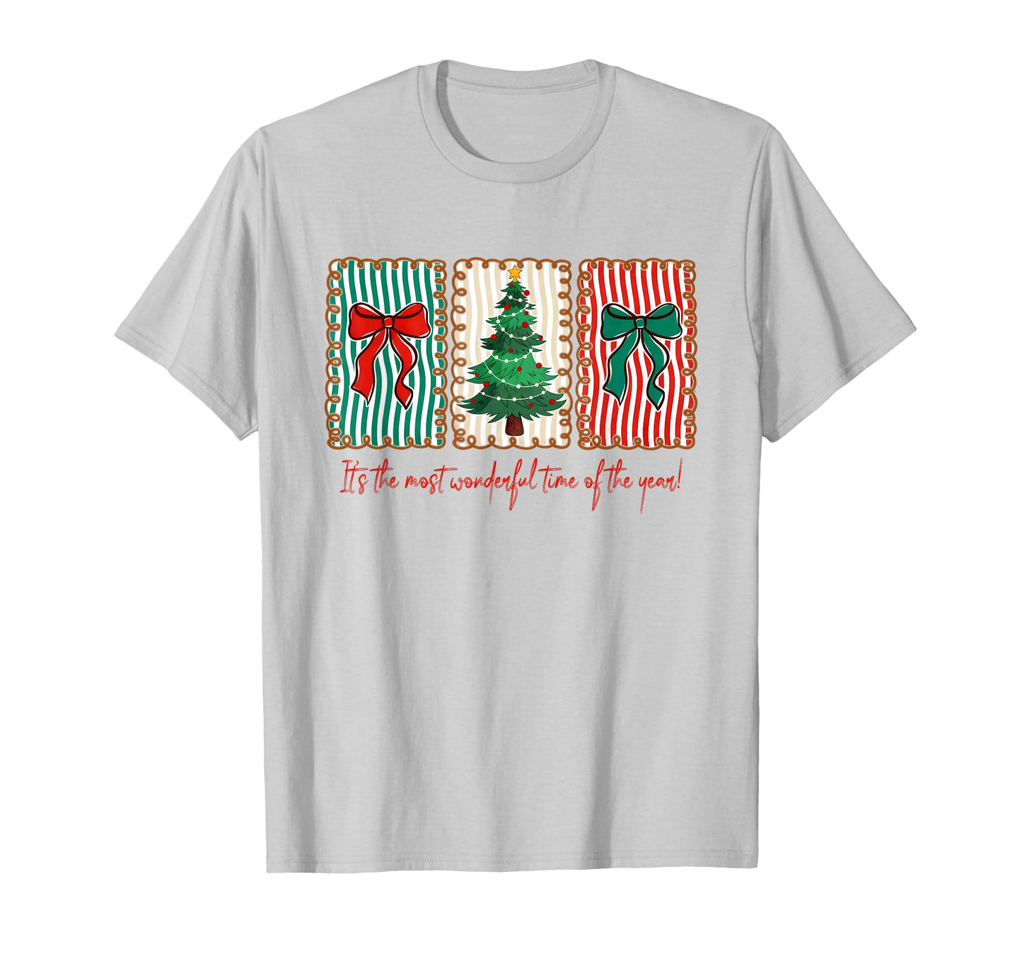 It's The Most Wonderful Time of The Year Xmas Tree Coquette T-Shirt