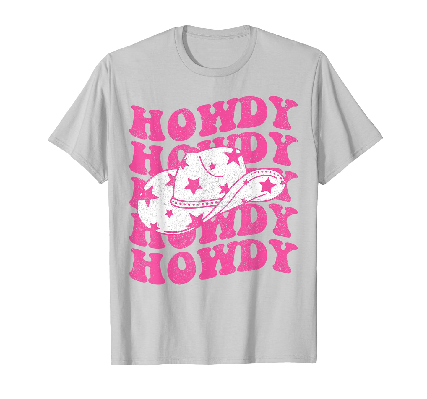 Howdy Southern Western Girl Country Rodeo Pink Cowgirl Retro T-Shirt
