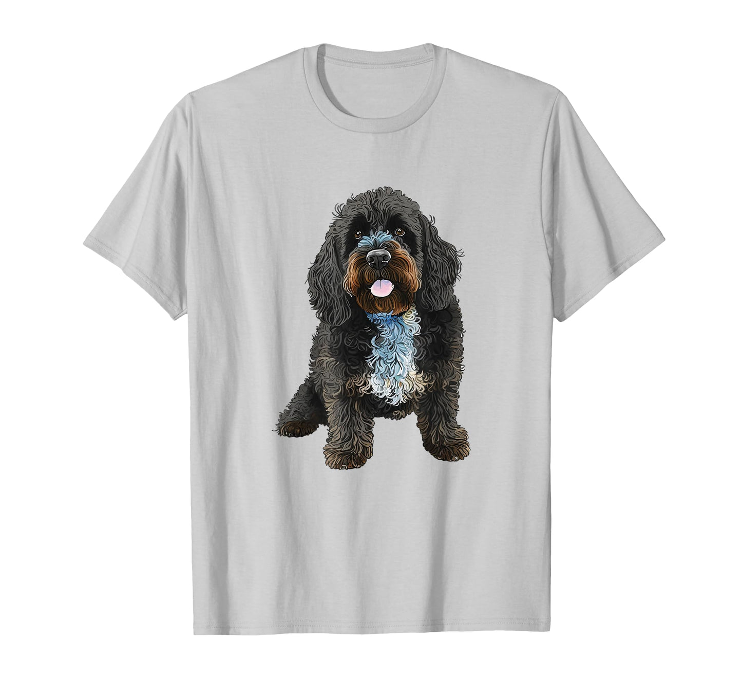 Playful Labradoodle Graphic Art Design T-Shirt