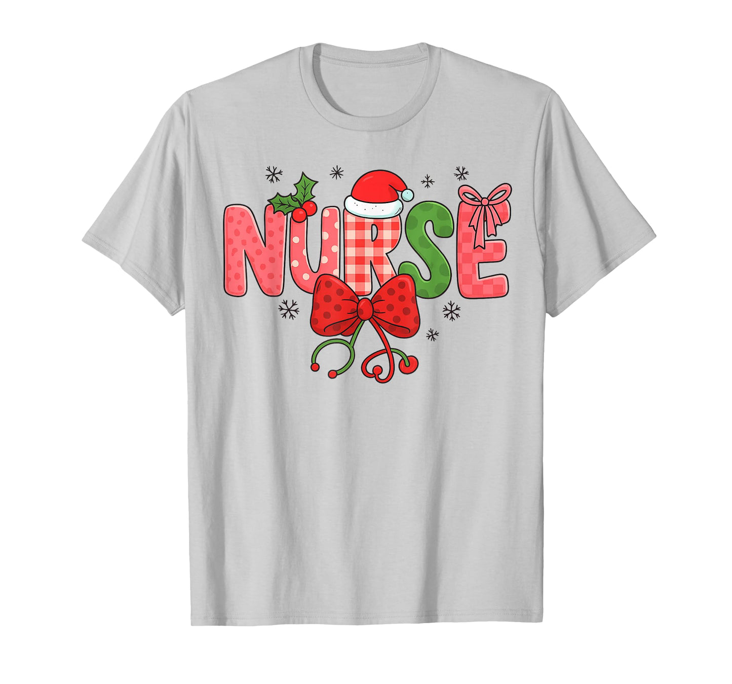 Retro Christmas Nurse Life Stethoscope 2025 Funny Nurse T-Shirt
