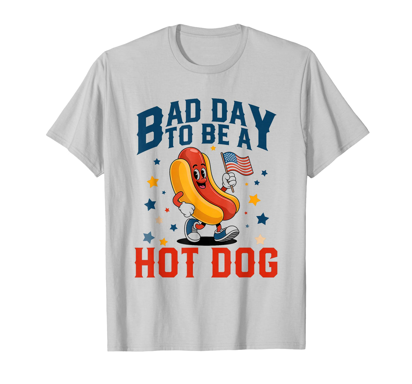 Bad Day To Be A Hot Dog Funny 4th Of July BBQ Grilling T-Shirt
