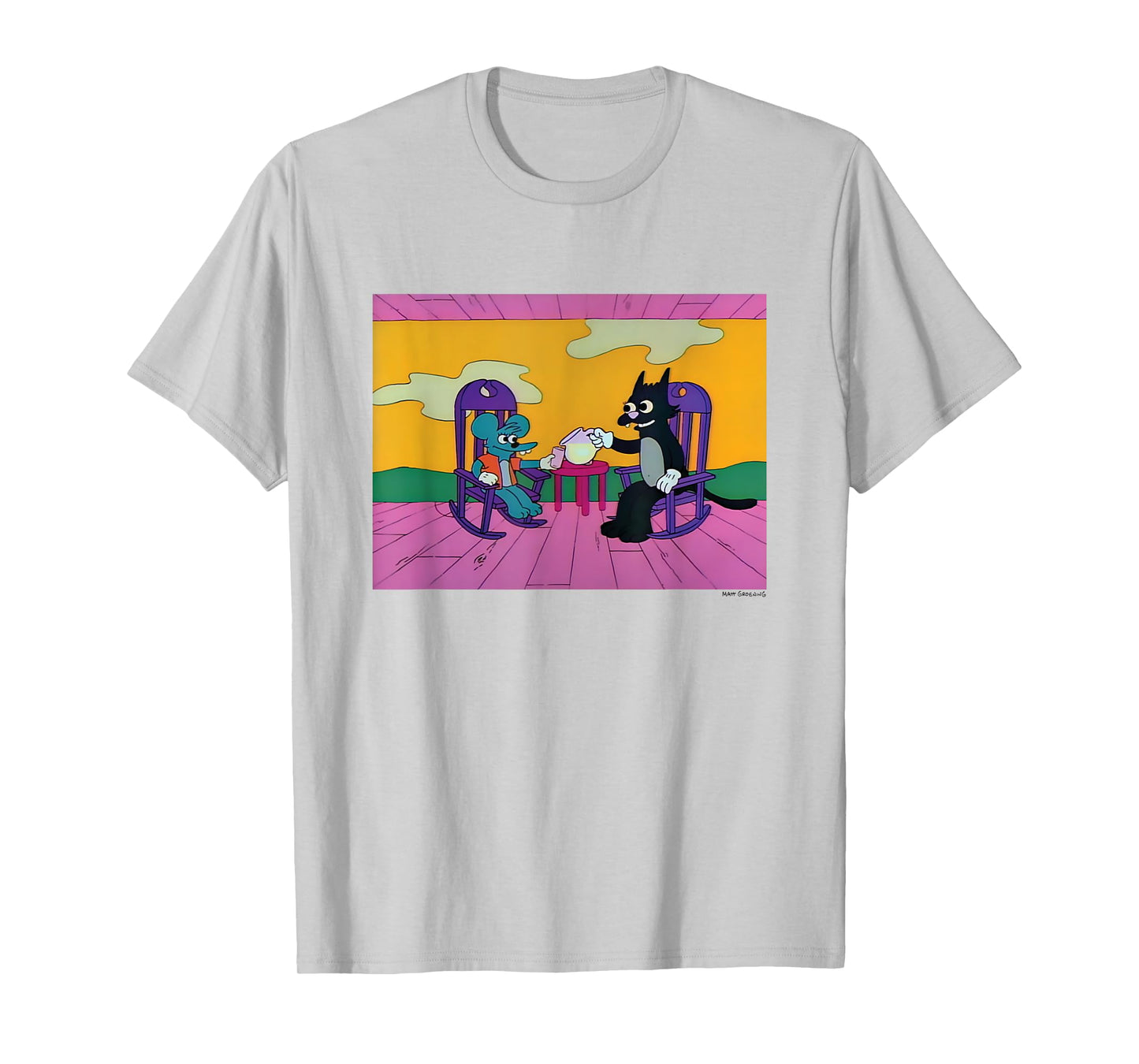 The Simpsons Iconic Itchy And Scratchy Lemonade Time Logo T-Shirt