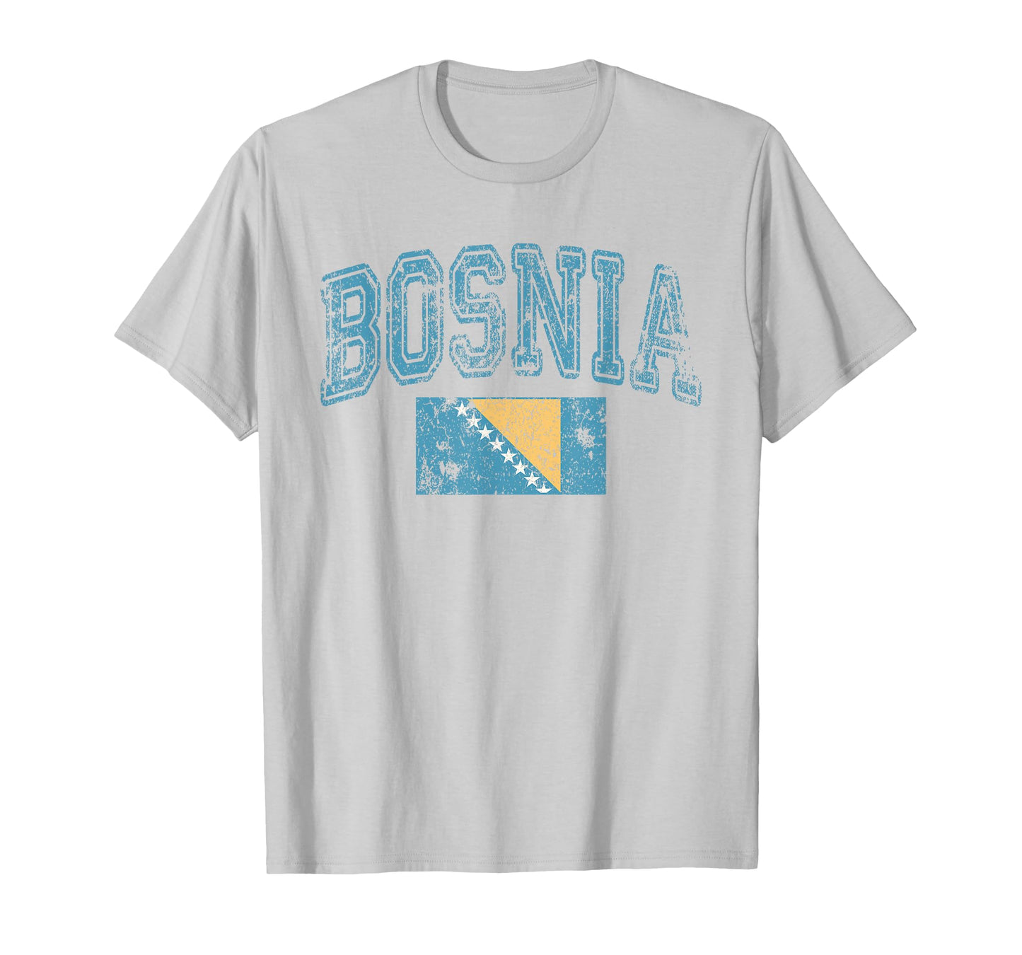 Vintage Retro Faded Bosnia and Herzegovina Flag Bosnian T-Shirt