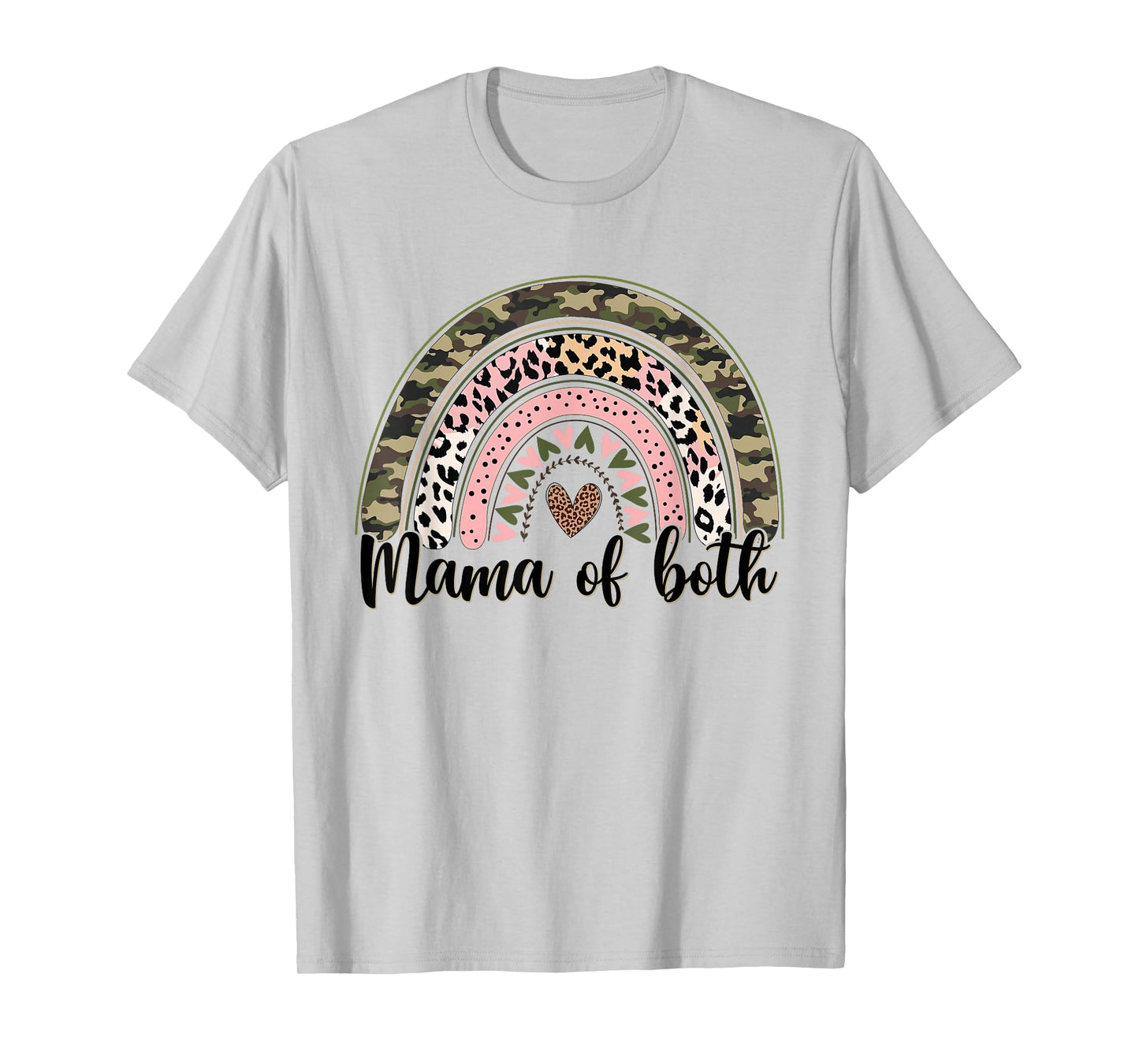 Glitter & Dirt Mom Mama of Both Leopard & Camo Mother's Day T-Shirt