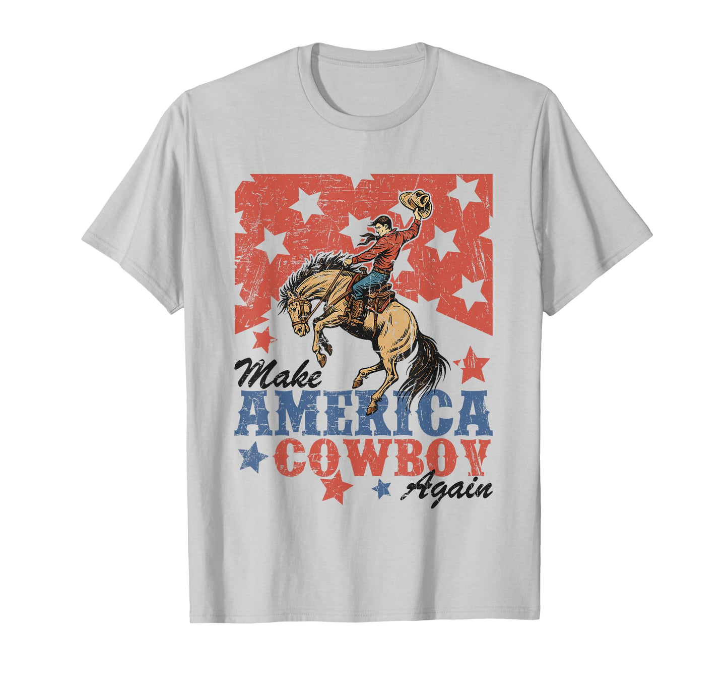 Make America Cowgirl Cowboy Again Western 4th Of July T-Shirt