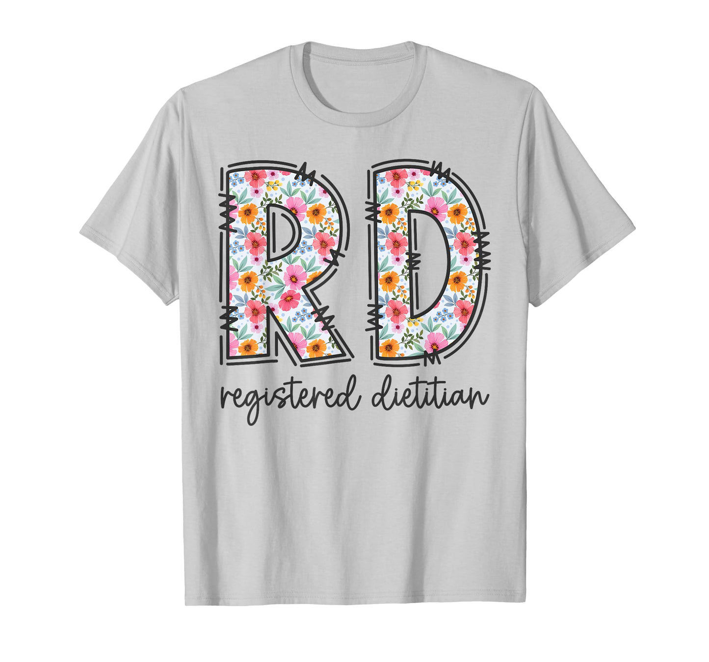 Floral Registered Dietitian Nutritionist RD Graduation T-Shirt