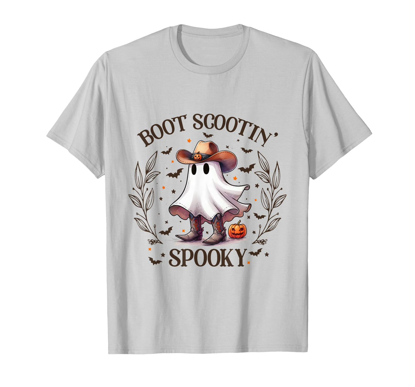 Boot Scootin Spooky Retro Western Funny Halloween Cute Ghost T-Shirt