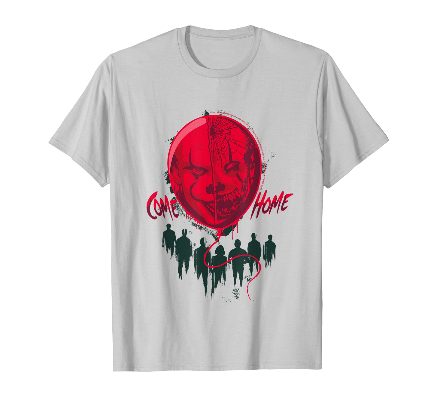 Come Home Creepy Clown Balloon Horror T-Shirt