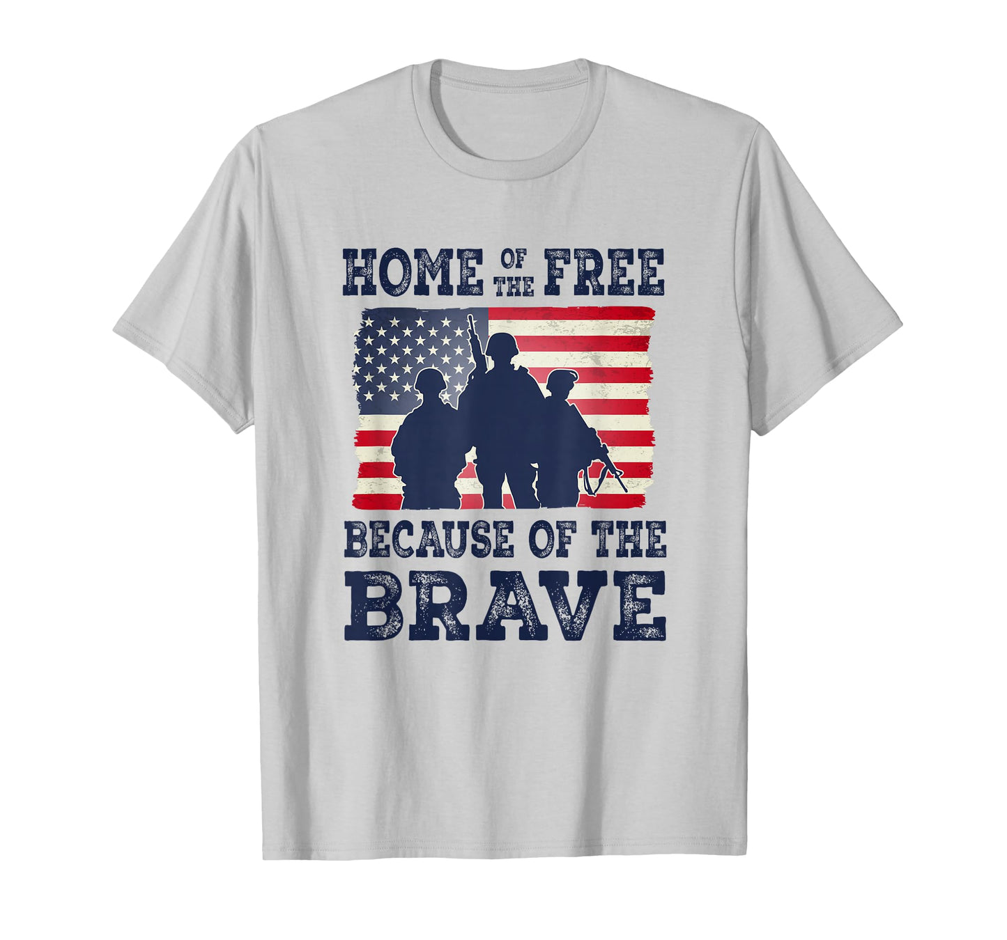Home of The Free Because of The Brave Veteran Flag T-Shirt