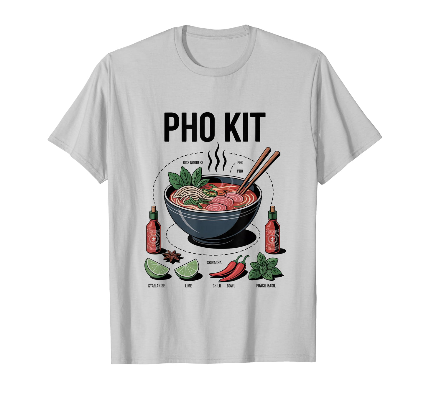 Pho Kit Soup Ingredients Pho Broth at Home Funny Pho Lover T-Shirt