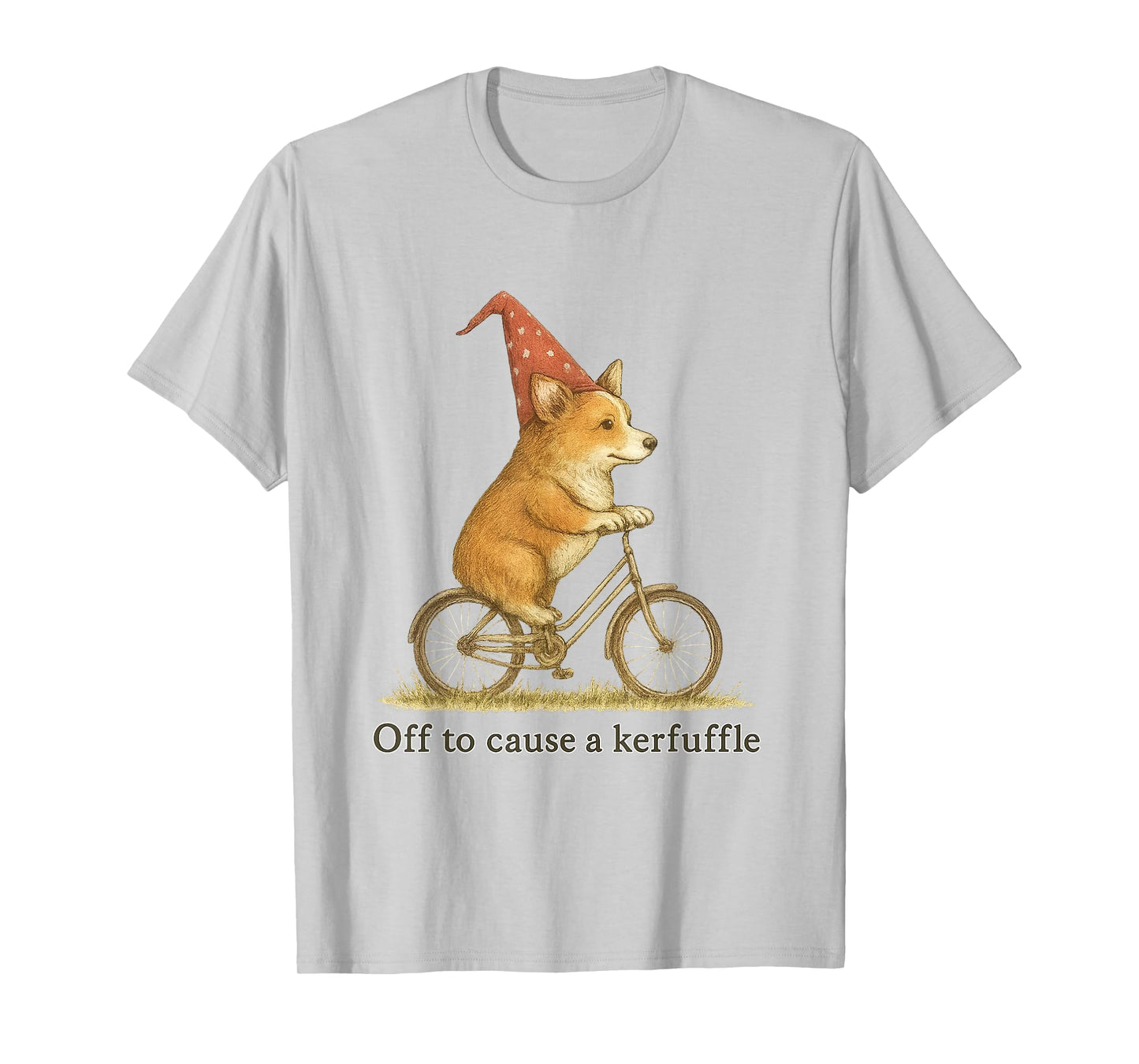 Off to Cause a Kerfuffle Funny Corgi Chaos T-Shirt