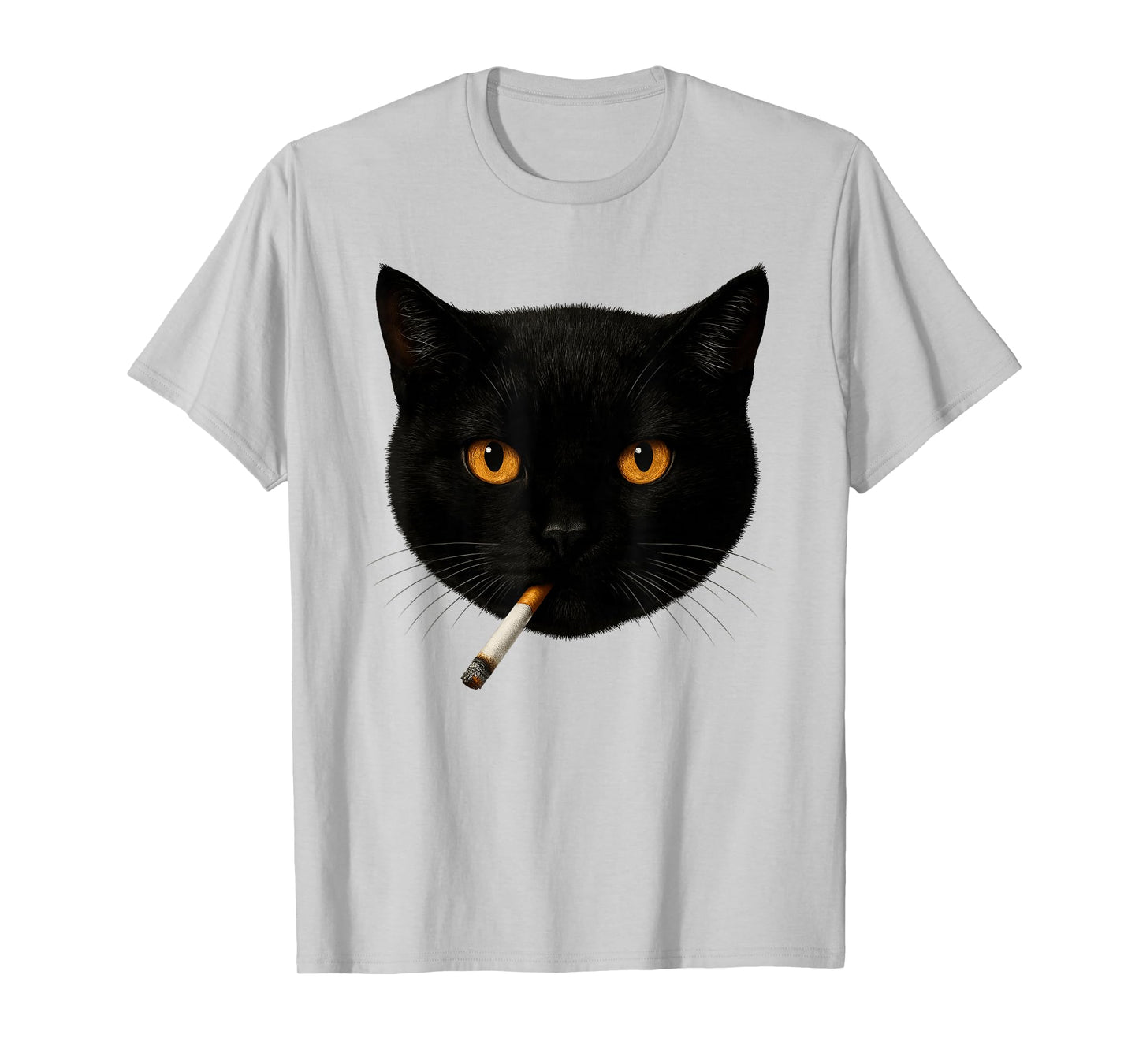 Funny Black Cat Meme Cat Smoking Cigarette Cat Lovers T-Shirt