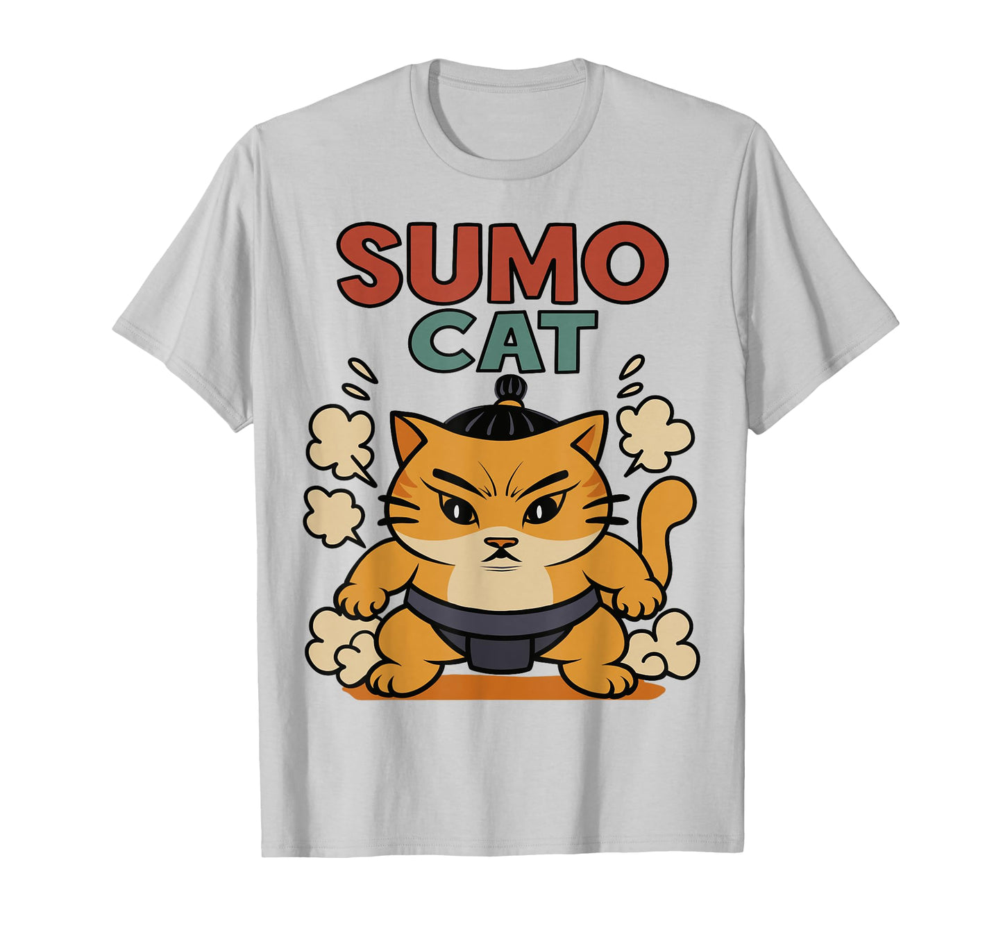 Funny Sumo Cat Design T-Shirt