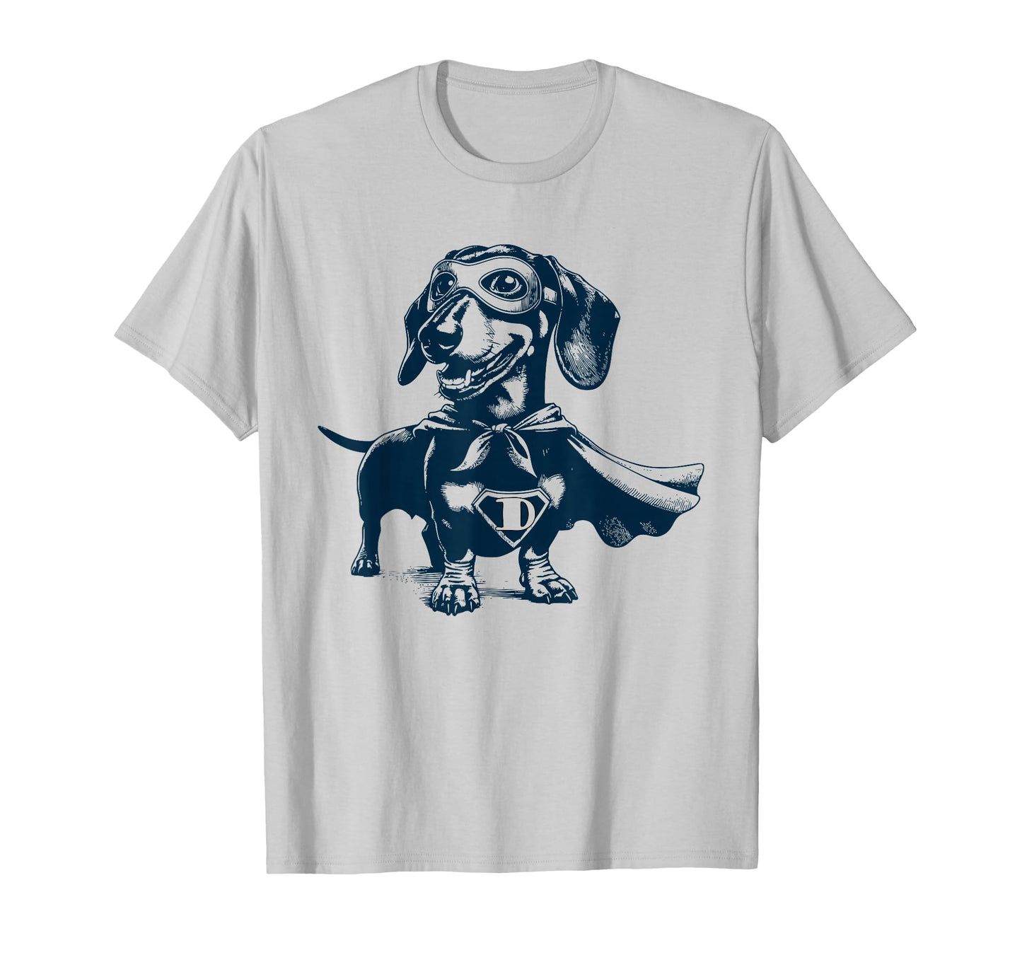 Super Weenie Hero Dachshund with Mask and Cape T-Shirt