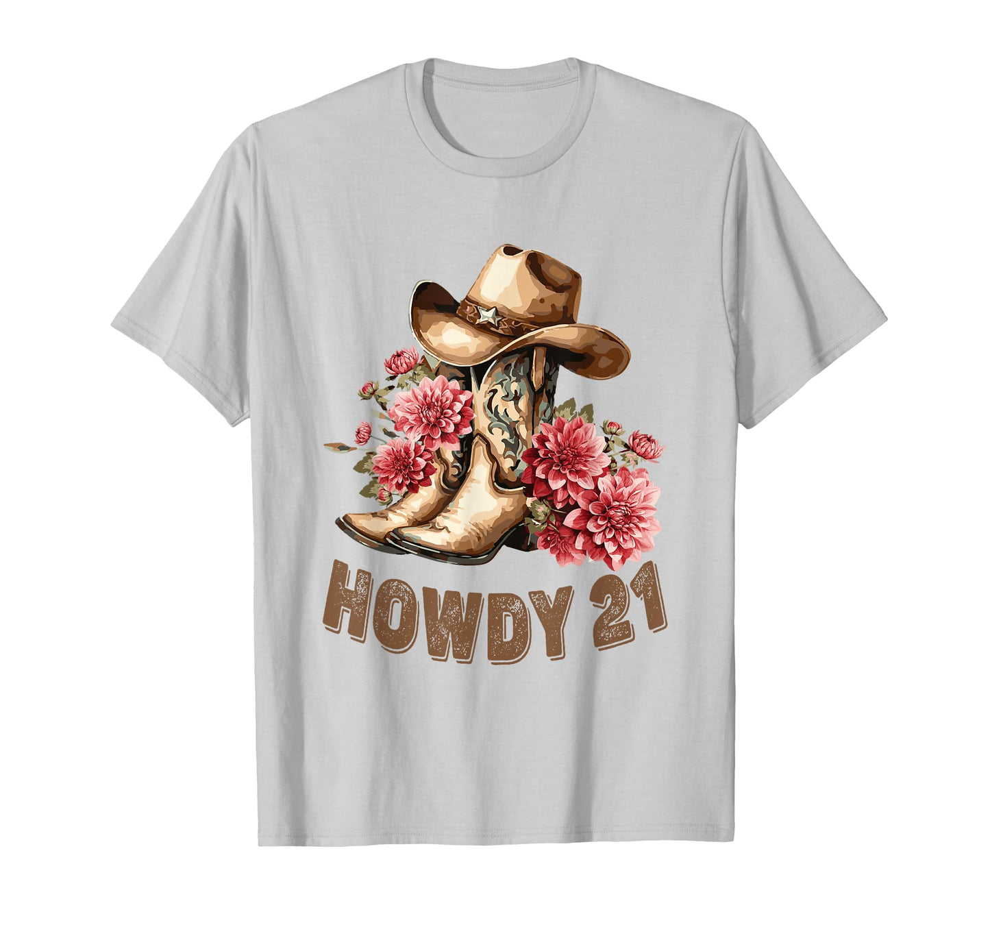 Howdy 21 Year Old Girl Western Country Cowgirl 21st Birthday T-Shirt