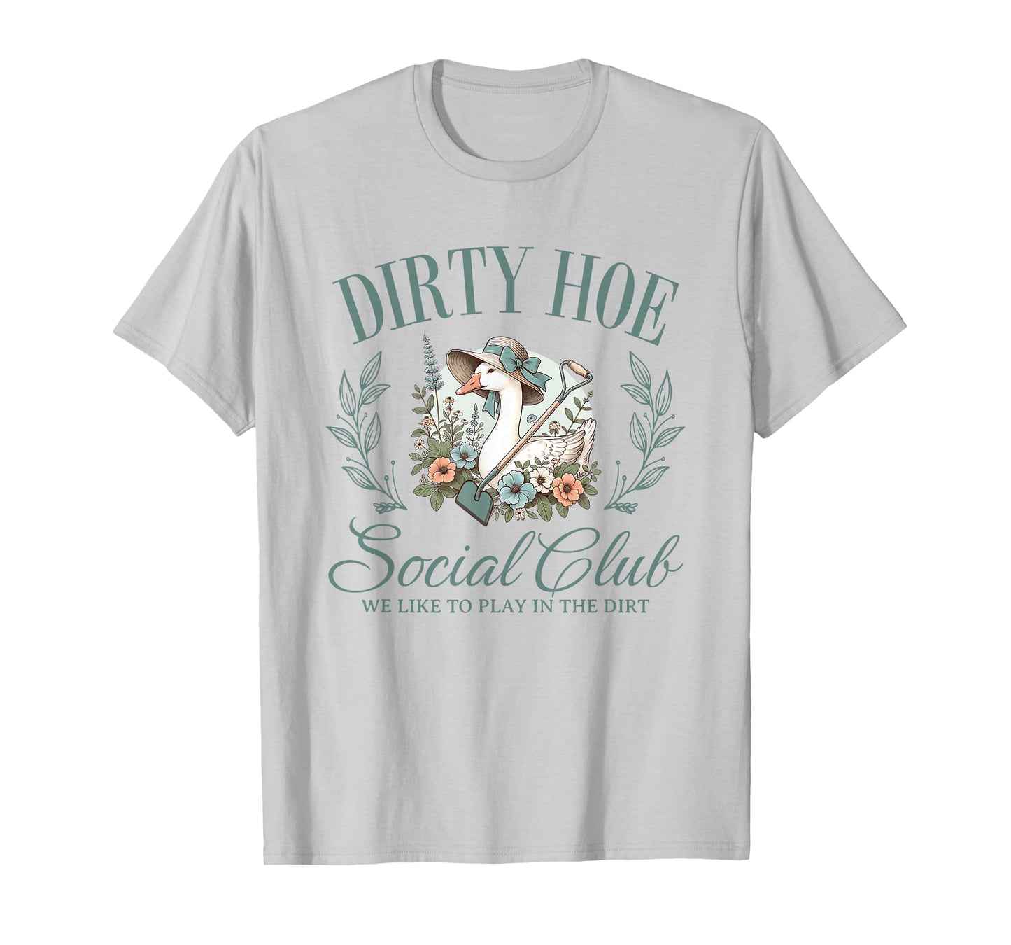 Dirty Hoe Gardening Social Club Retro 1980s Country Goose T-Shirt