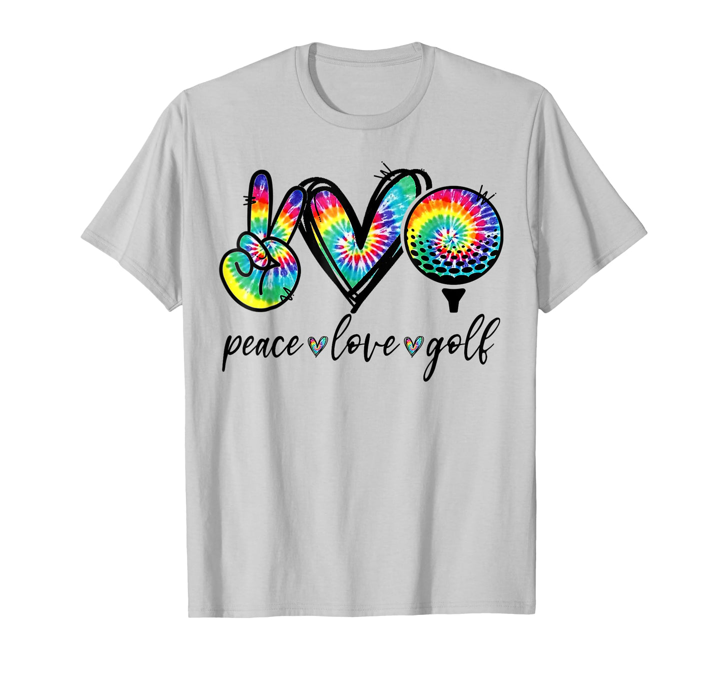 Peace Love Golf Tie Dye Funny Golf Lovers T-Shirt