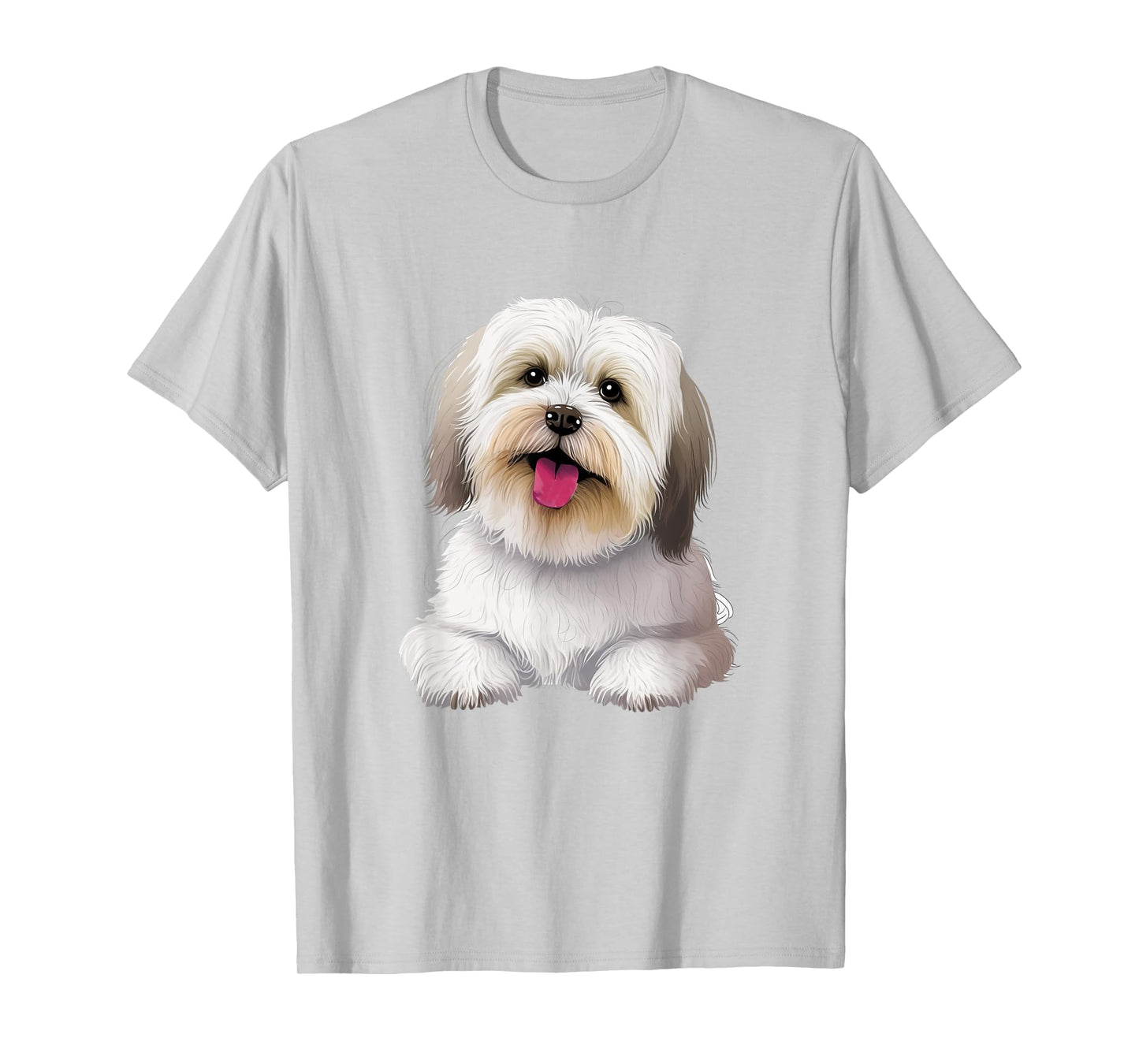 Cute Lhasa Apso Dog Design T-Shirt