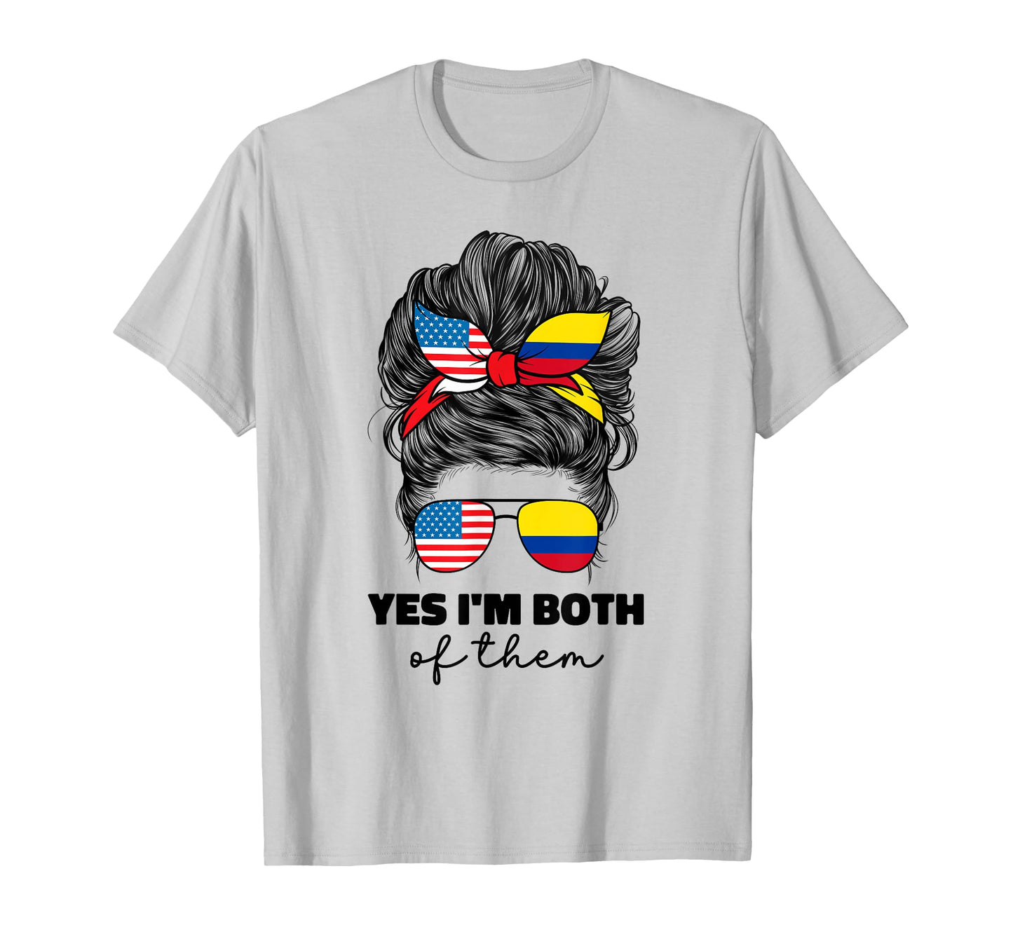 Half Colombian Half American Usa America Colombia Flag Girl T-Shirt