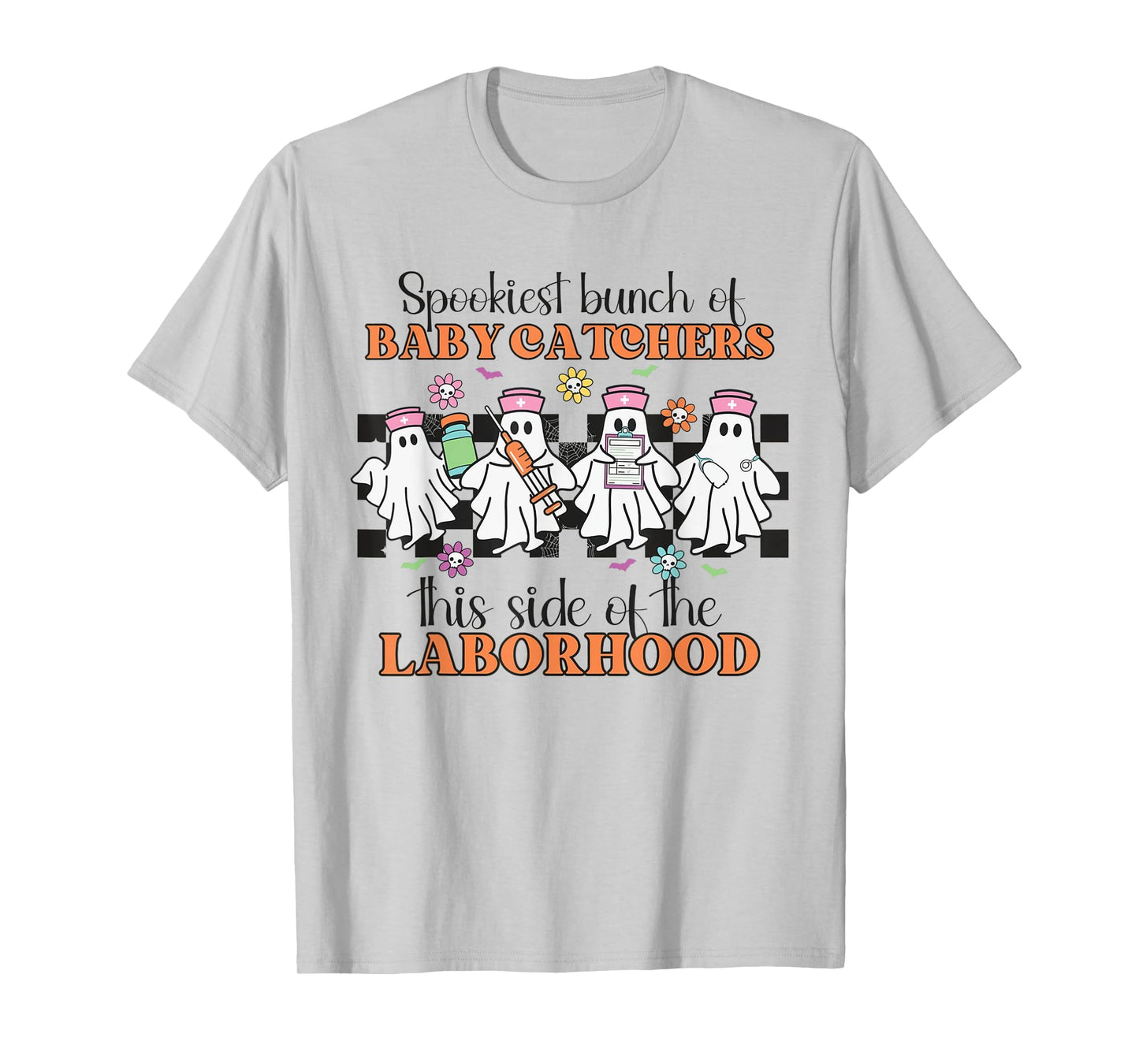 Labor and Delivery Nurse Halloween Ghosts Midwife OB Nurse T-Shirt