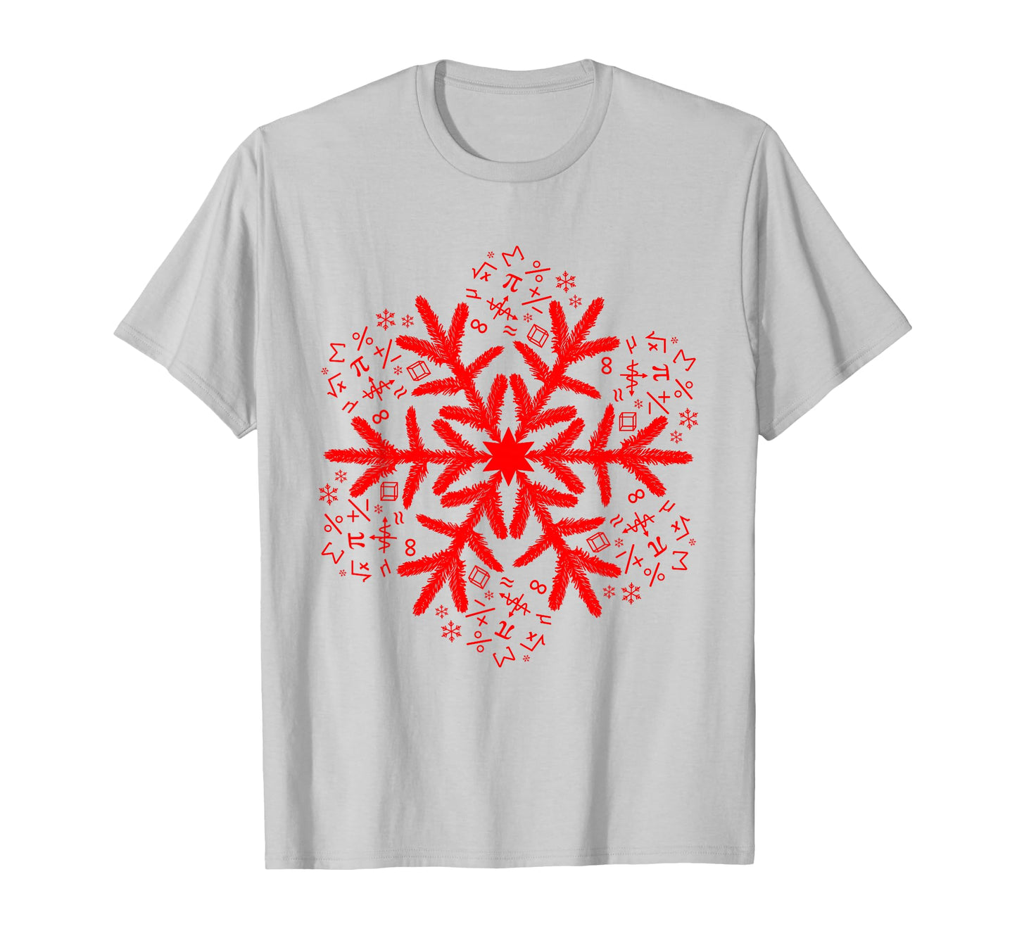 Mathematics Snowflake Math Christmas T-Shirt