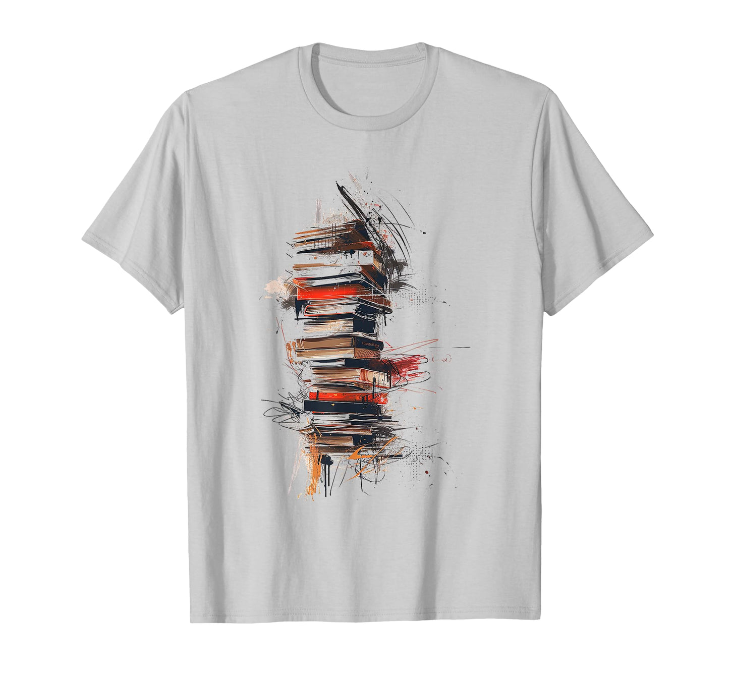 Books Abstract Graphic Drawing Art Painting Books T-Shirt