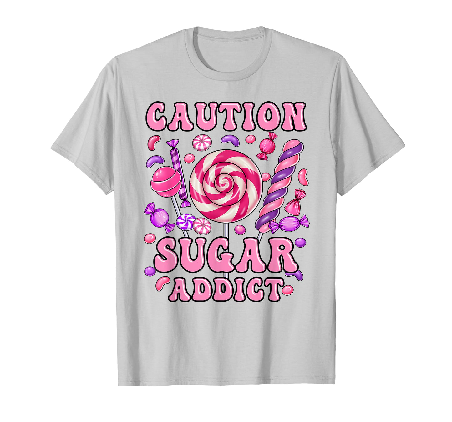Funny Lollipop Candy Design for Women Girl Toddler Kids T-Shirt