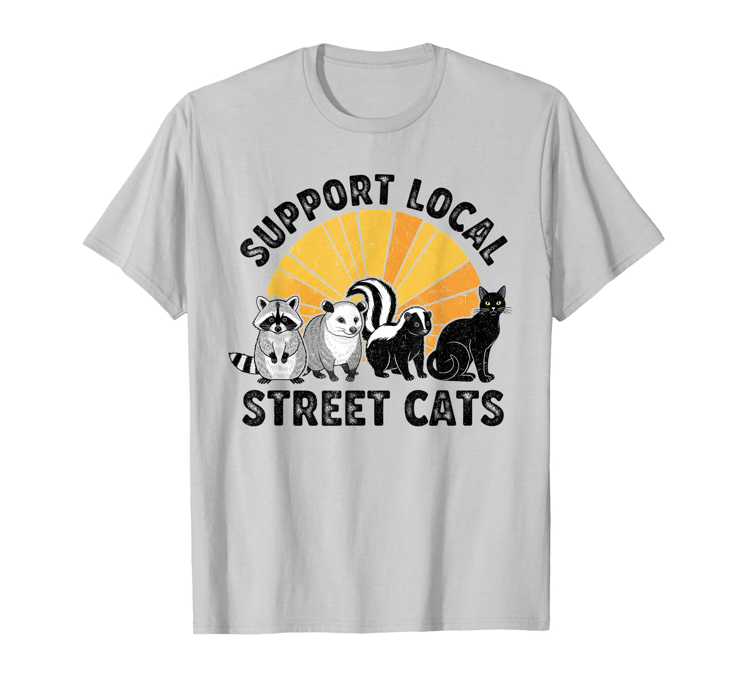 Support Local Street Cats Team Trash Opossum Raccoon Rat T-Shirt