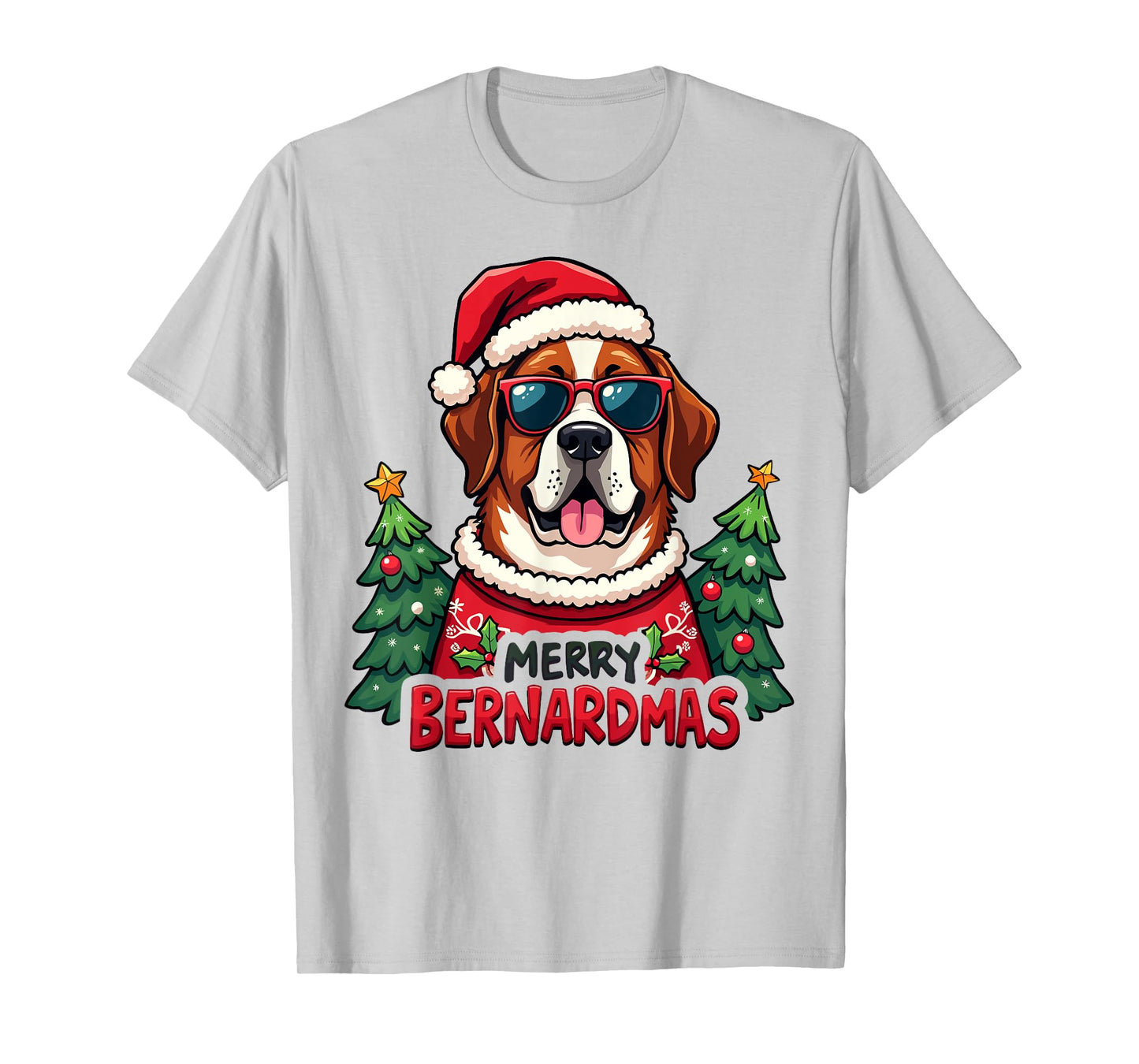 Merry Bernardmas Cute Saint Bernard Christmas Holiday T-Shirt