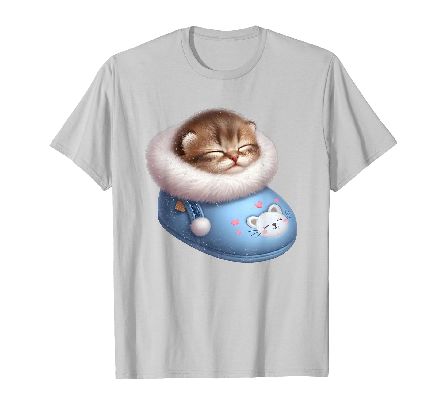 Sleeping Cat in Slipper T-Shirt