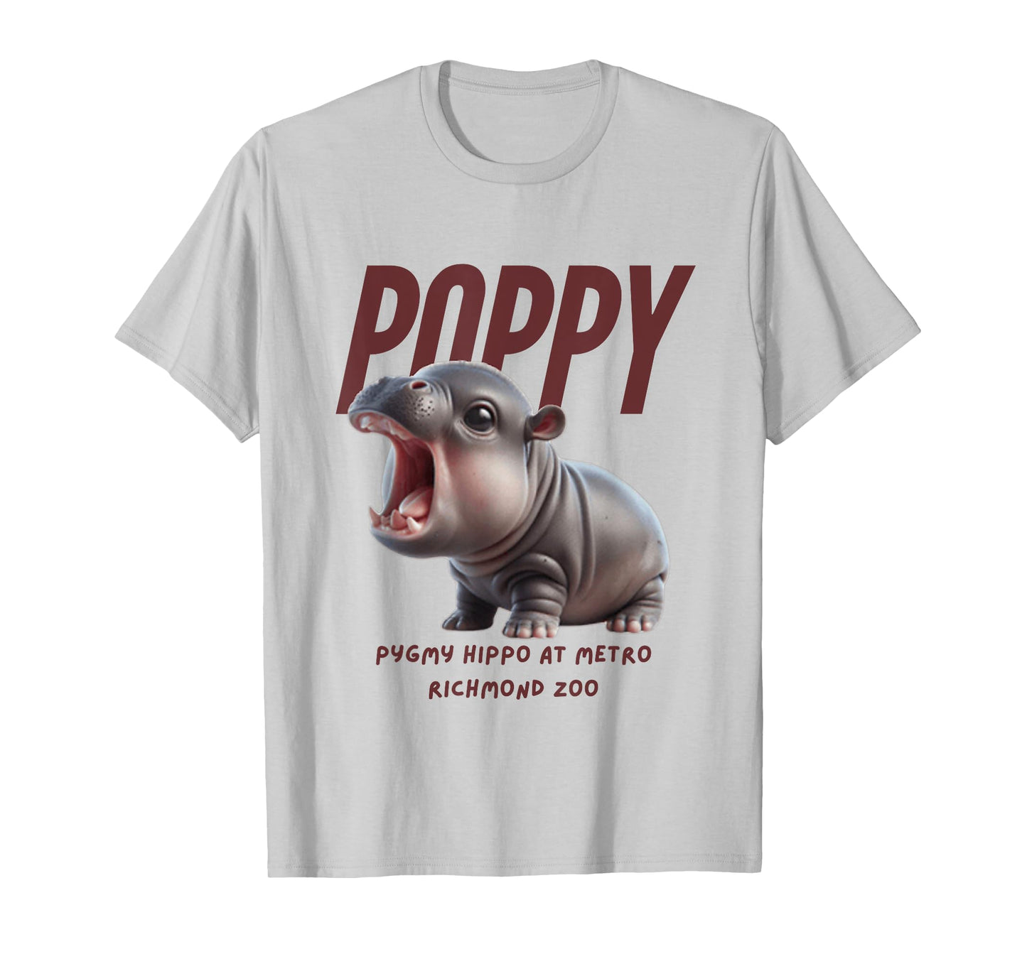 Poppy New Baby Pygmy Hippo at Metro Richmond Zoo Virginia T-Shirt