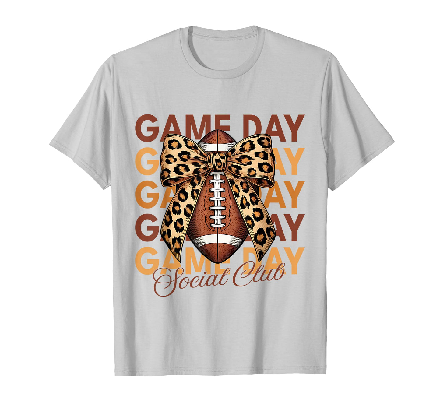 Football Coquette Bow Touchdown Season Game Day Sports Lover T-Shirt