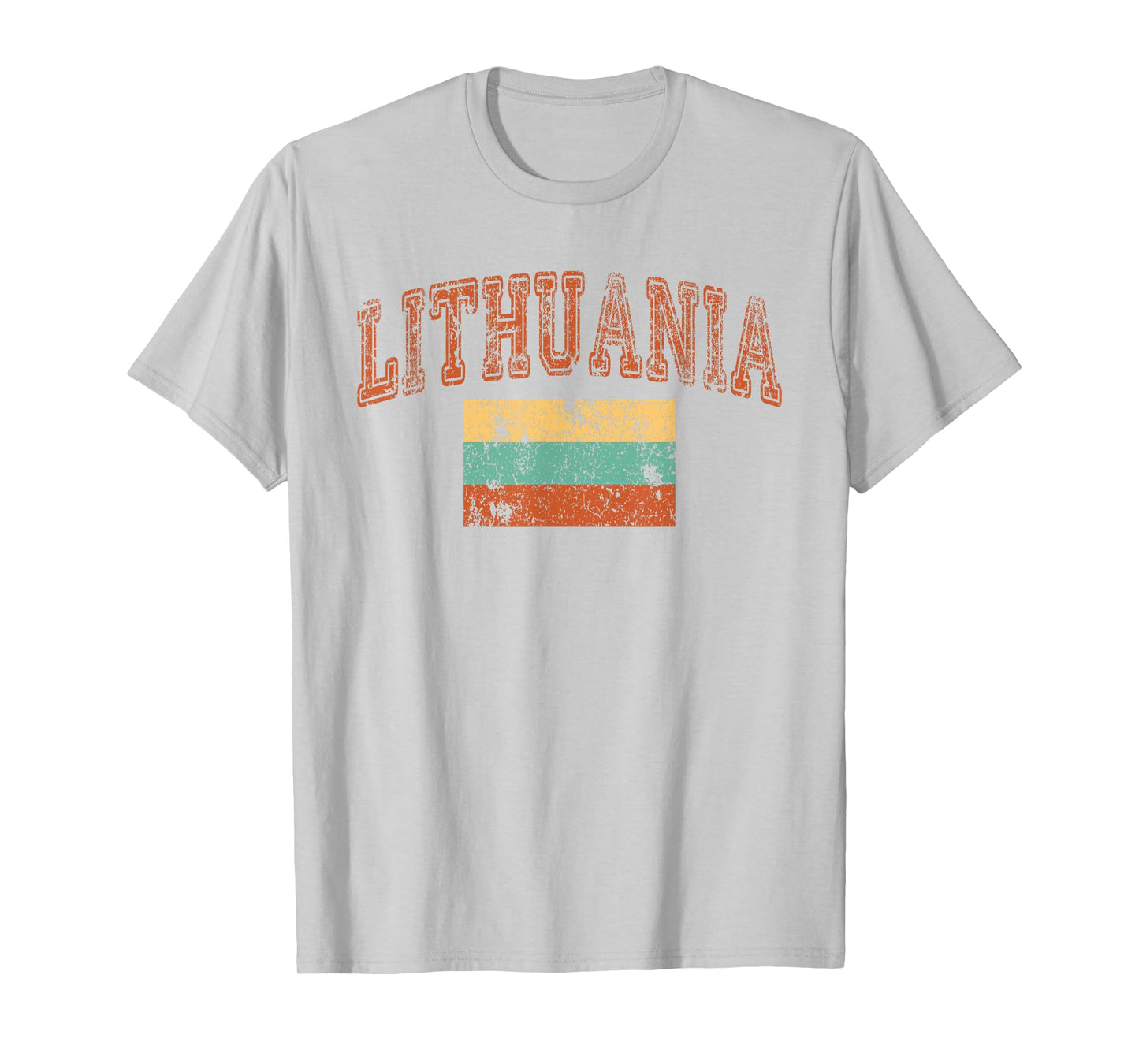 Vintage Retro Faded Lithuania Flag Lithuanian Pride T-Shirt