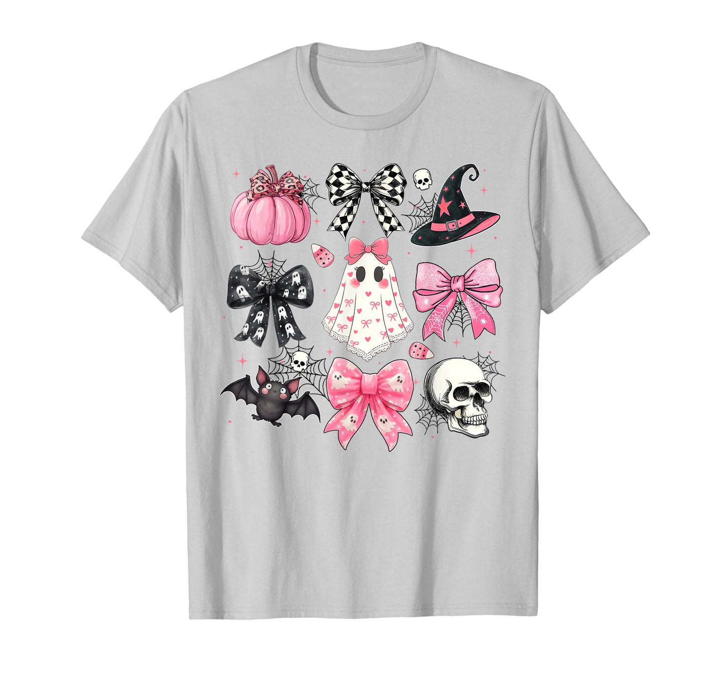 Coquette Bow Pumpkin Halloween Ghost Spooky Season Pumpkin T-Shirt