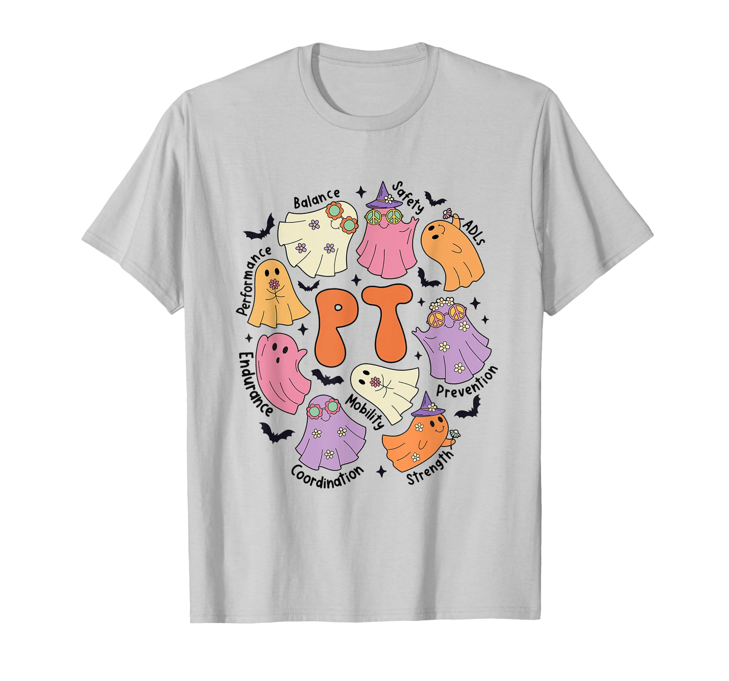 Pediatric PT Halloween Ghost Spooky Physical Therapy Team T-Shirt