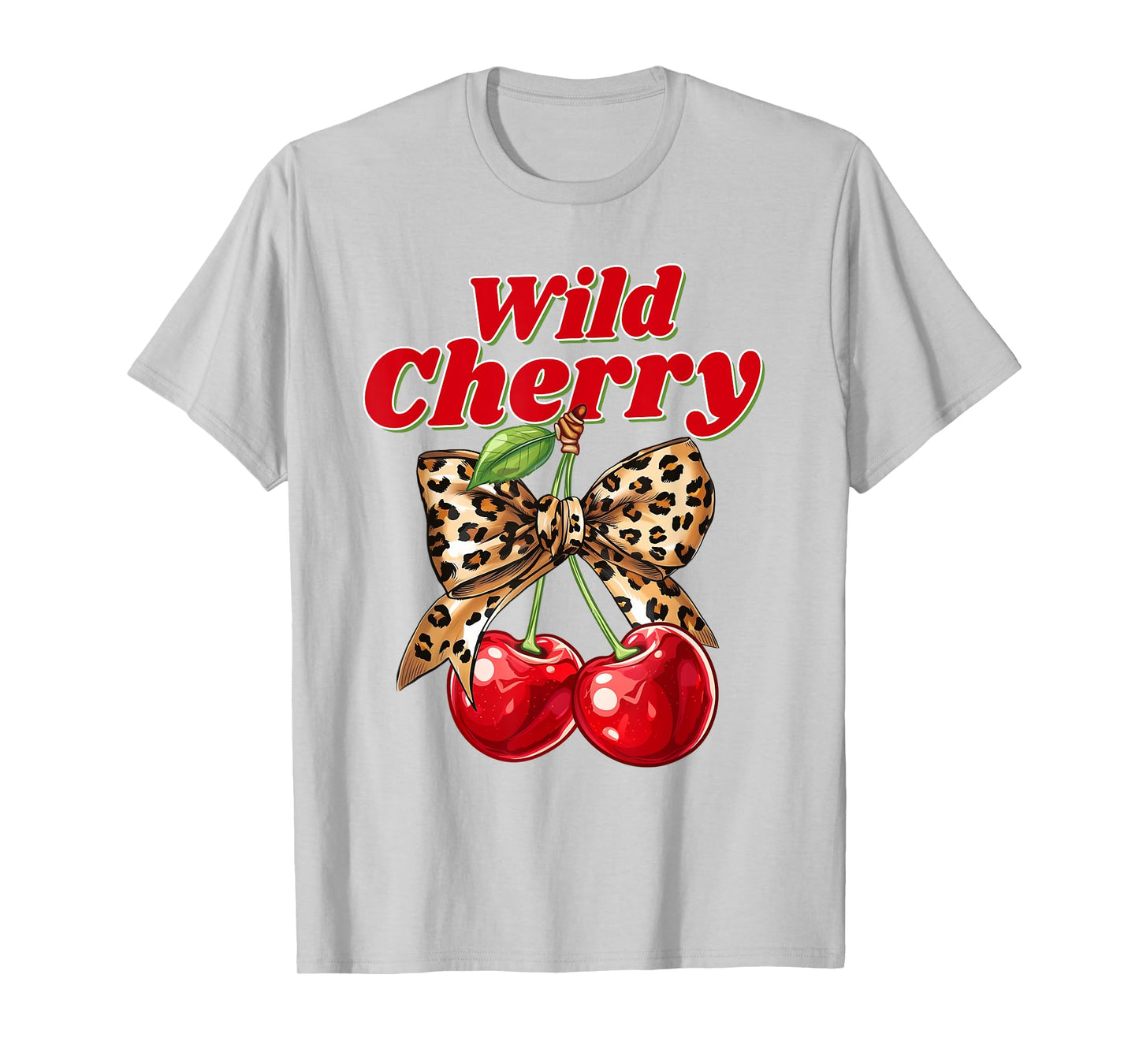 Cherry Lover Leopard Coquette Summer Vibes Wild Cherry T-Shirt