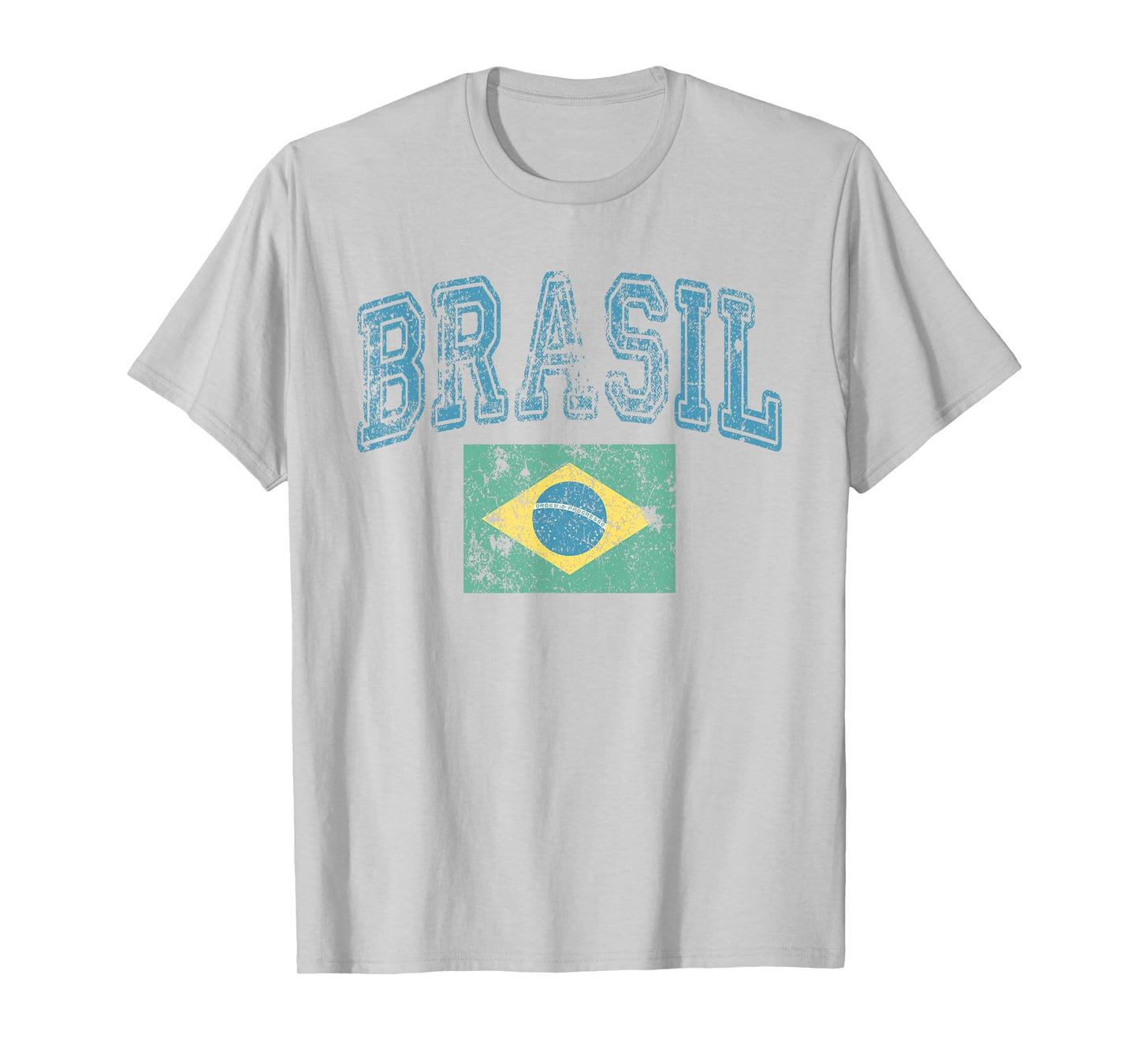 Vintage Retro Faded Brasil Brazil Flag Brazilian Pride T-Shirt