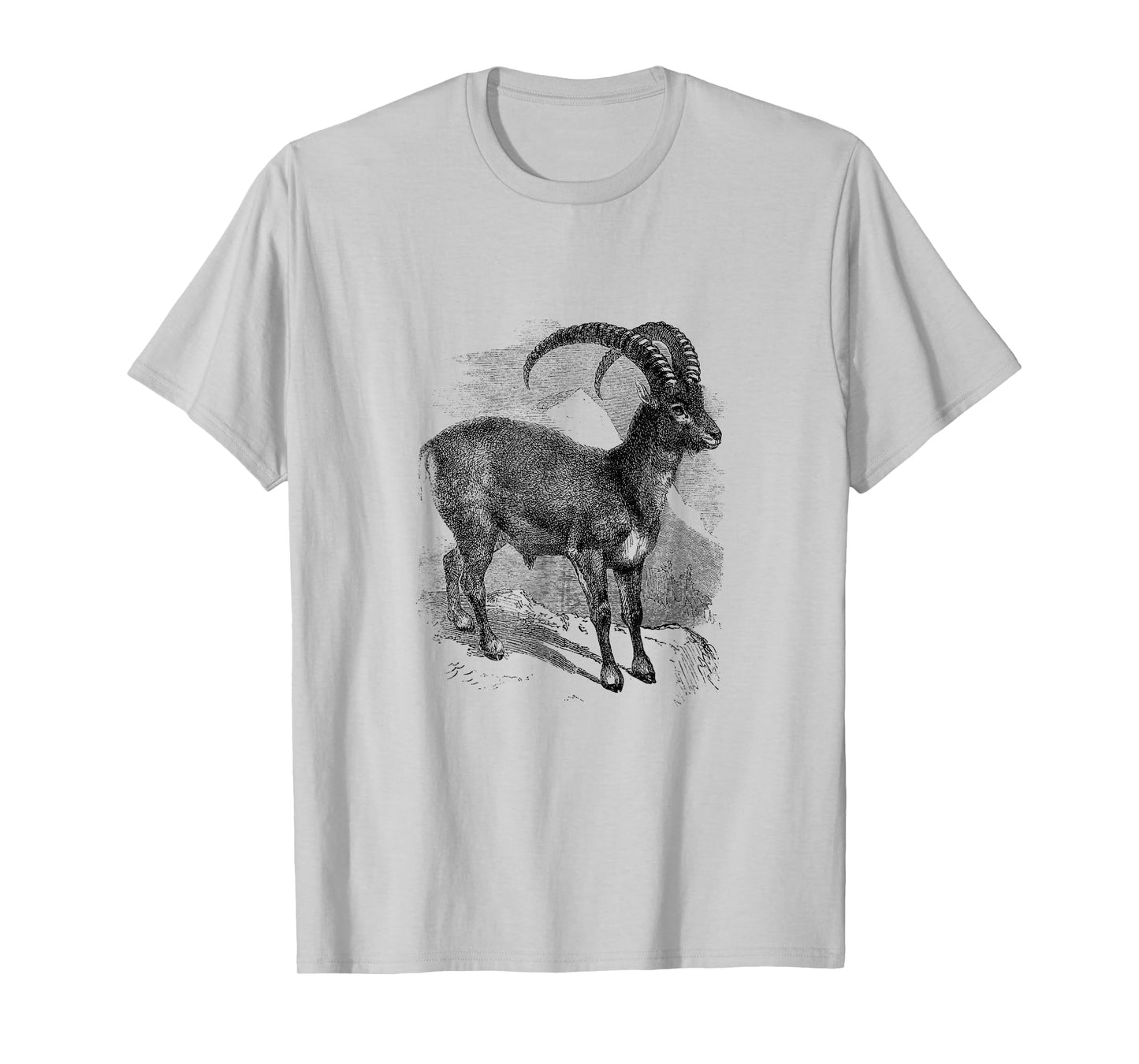 Ibex Mountain Goat Print T-Shirt T-Shirt