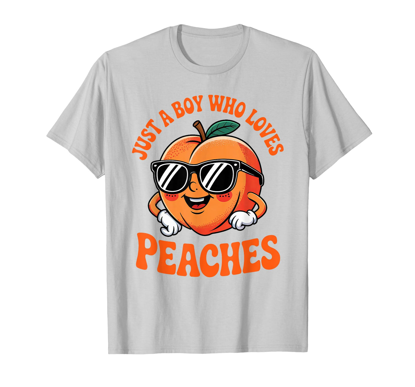 Just a Boy Who Loves Peaches Peach Teen Boys Toddler Kid T-Shirt