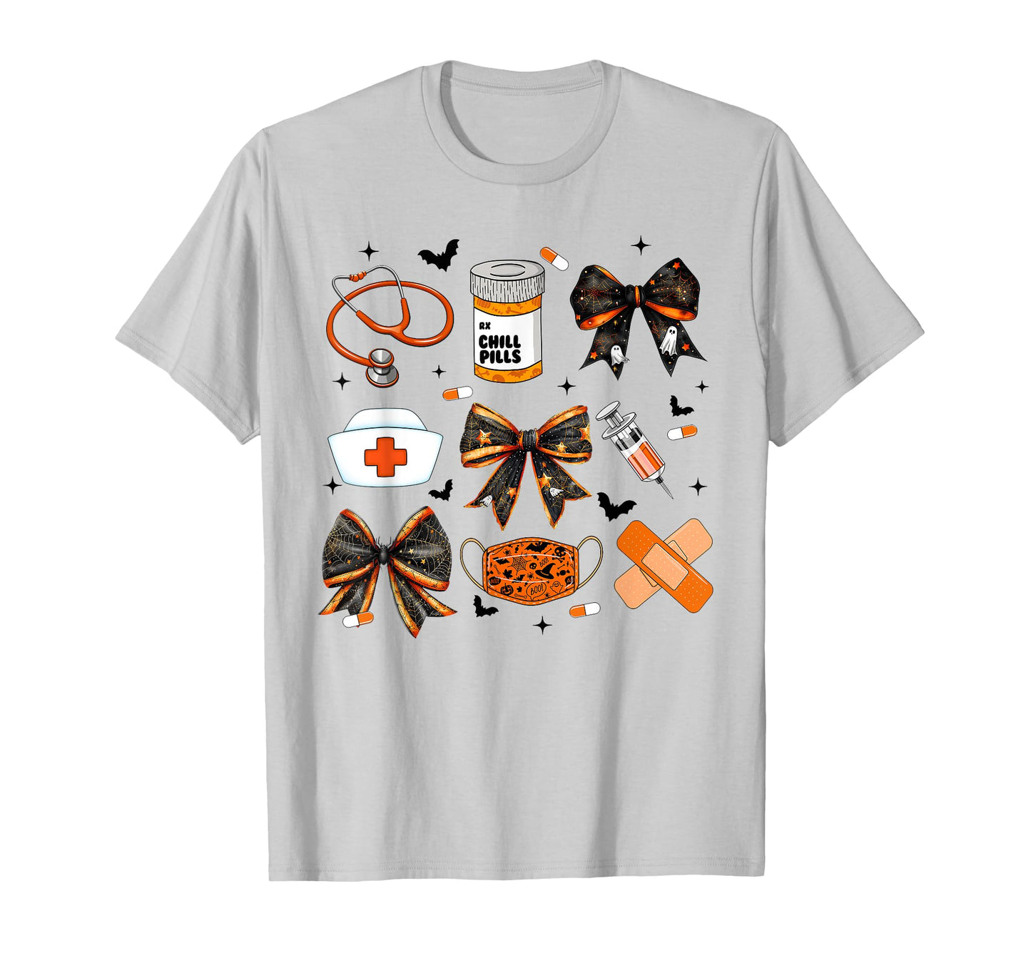 Nurse Halloween Coquette Bow Spooky Season Women Girl T-Shirt