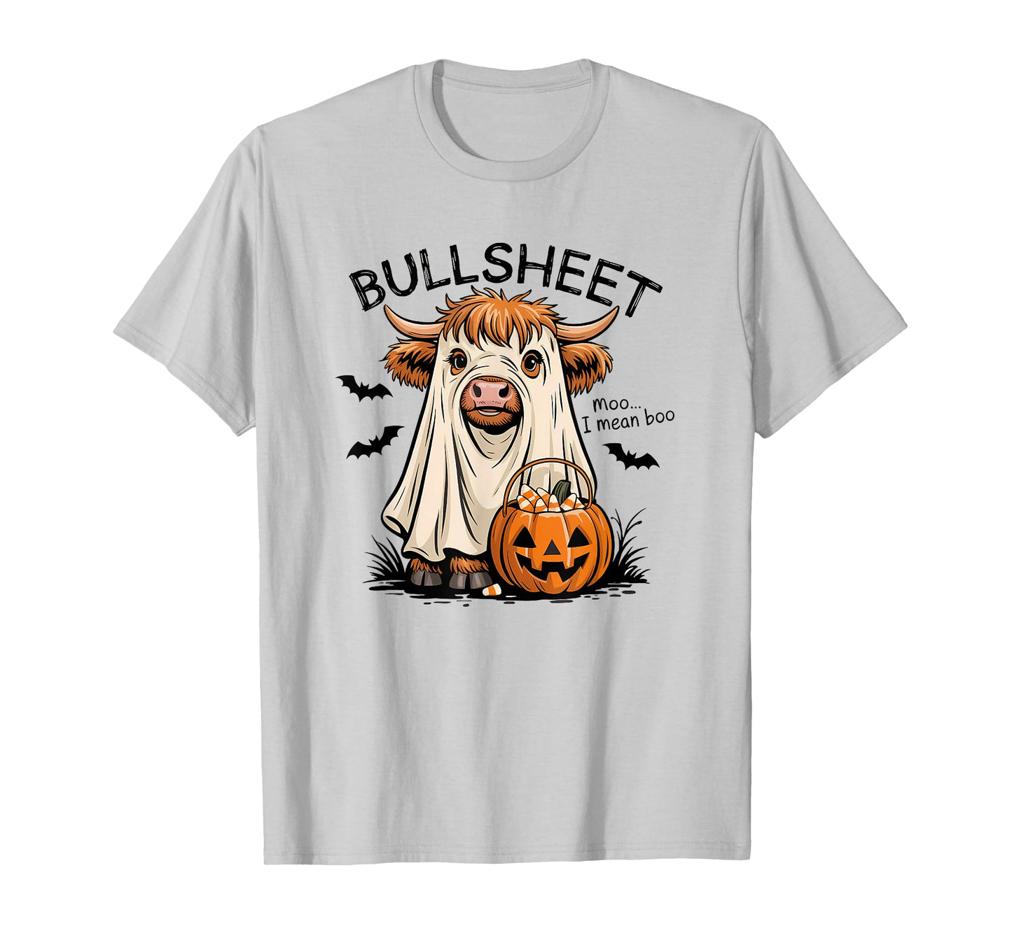 Ghost Cow Funny Halloween Spooky Moo Animal Costume Humor T-Shirt