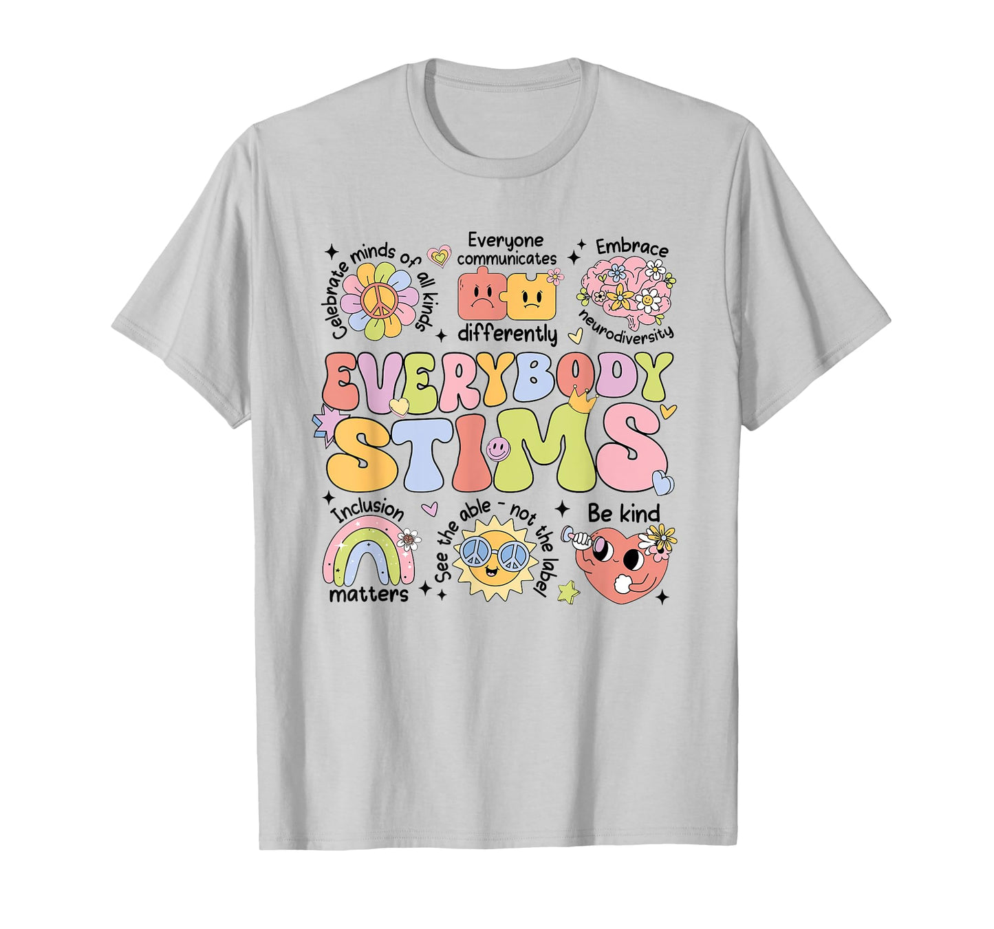 Everybody Stims Speech Therapy Behavior Analyst Aba Rbt T-Shirt