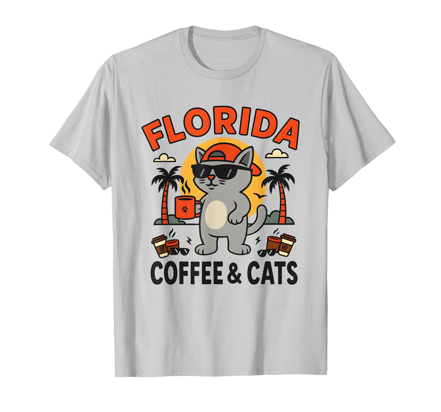 Florida Coffee and Cats T-Shirt