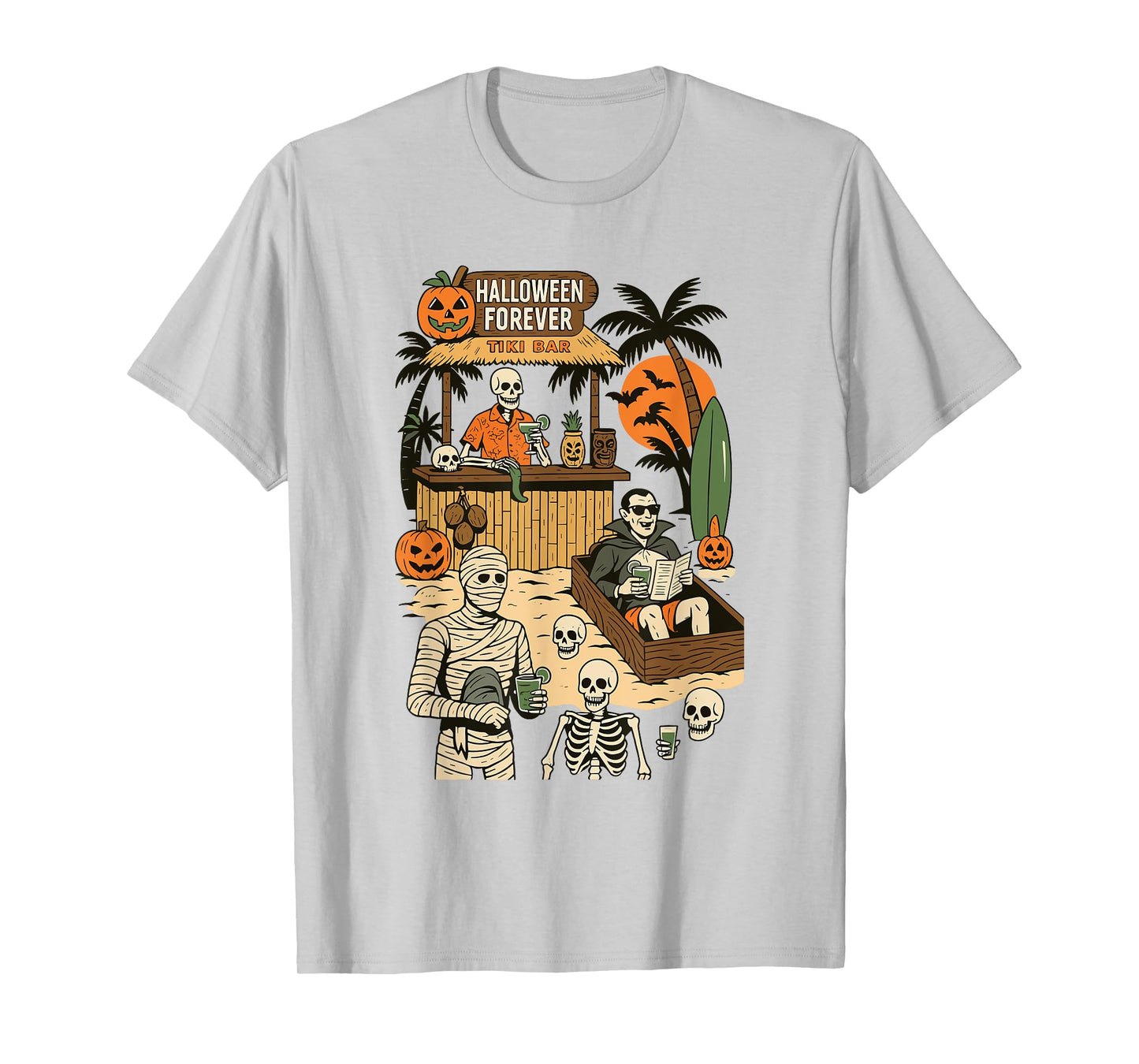 Spooky Summer Halloween Retro Summer Horror Characters Women T-Shirt