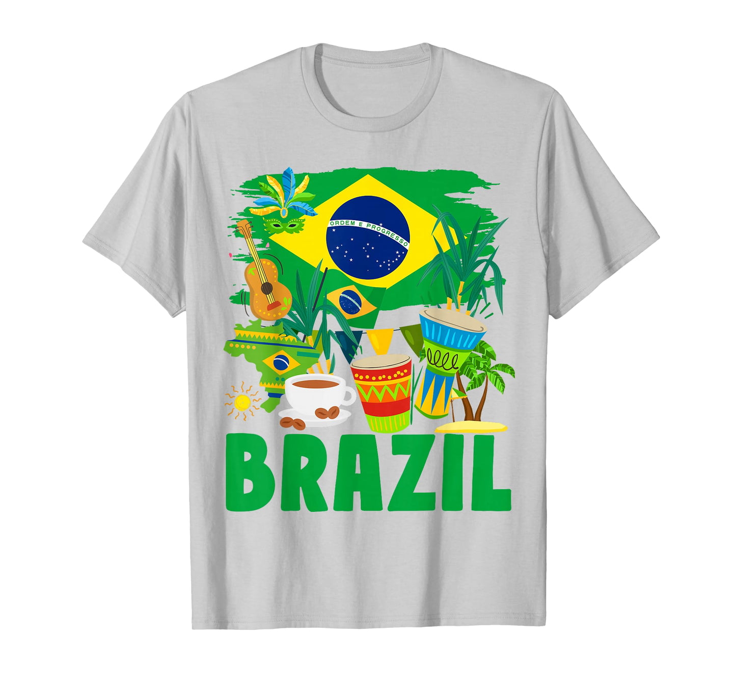 Brazil Flag Outfit Idea For Kids Brasil & Brazilian Flag T-Shirt
