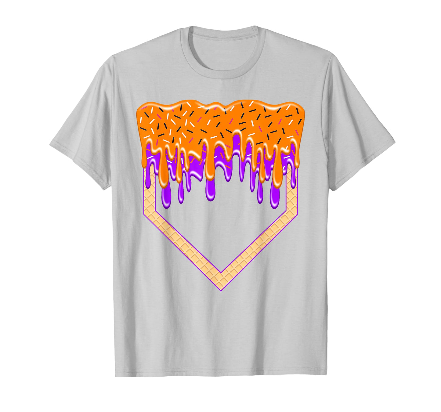 Halloween Baseball Home Plate Drip Baseball Lifestyle Boys T-Shirt