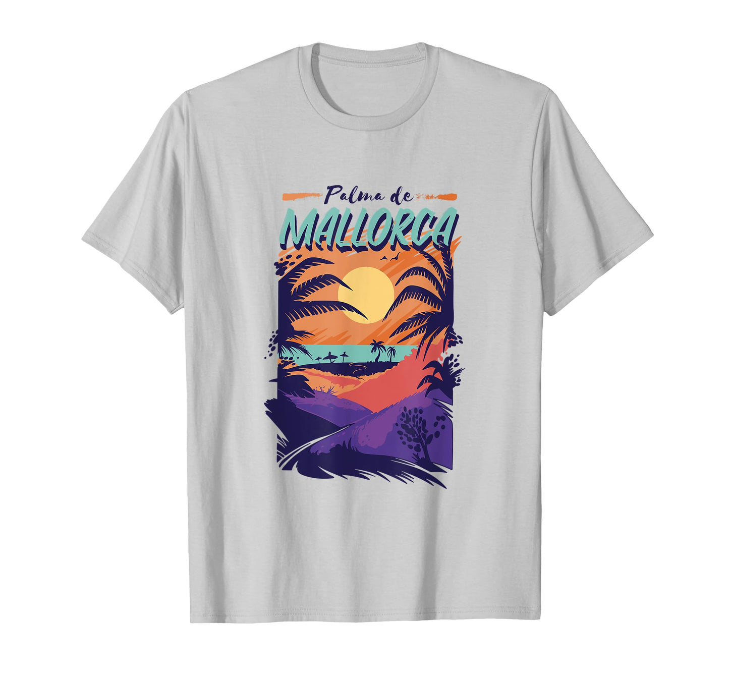 Palma de Mallorca Beach Sunset Men Women T-Shirt