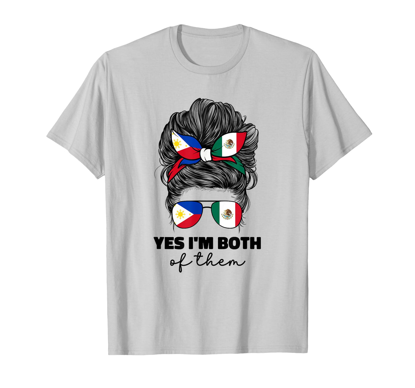 Half Mexican And Filipino Mexico Philippines Filipina Flag T-Shirt