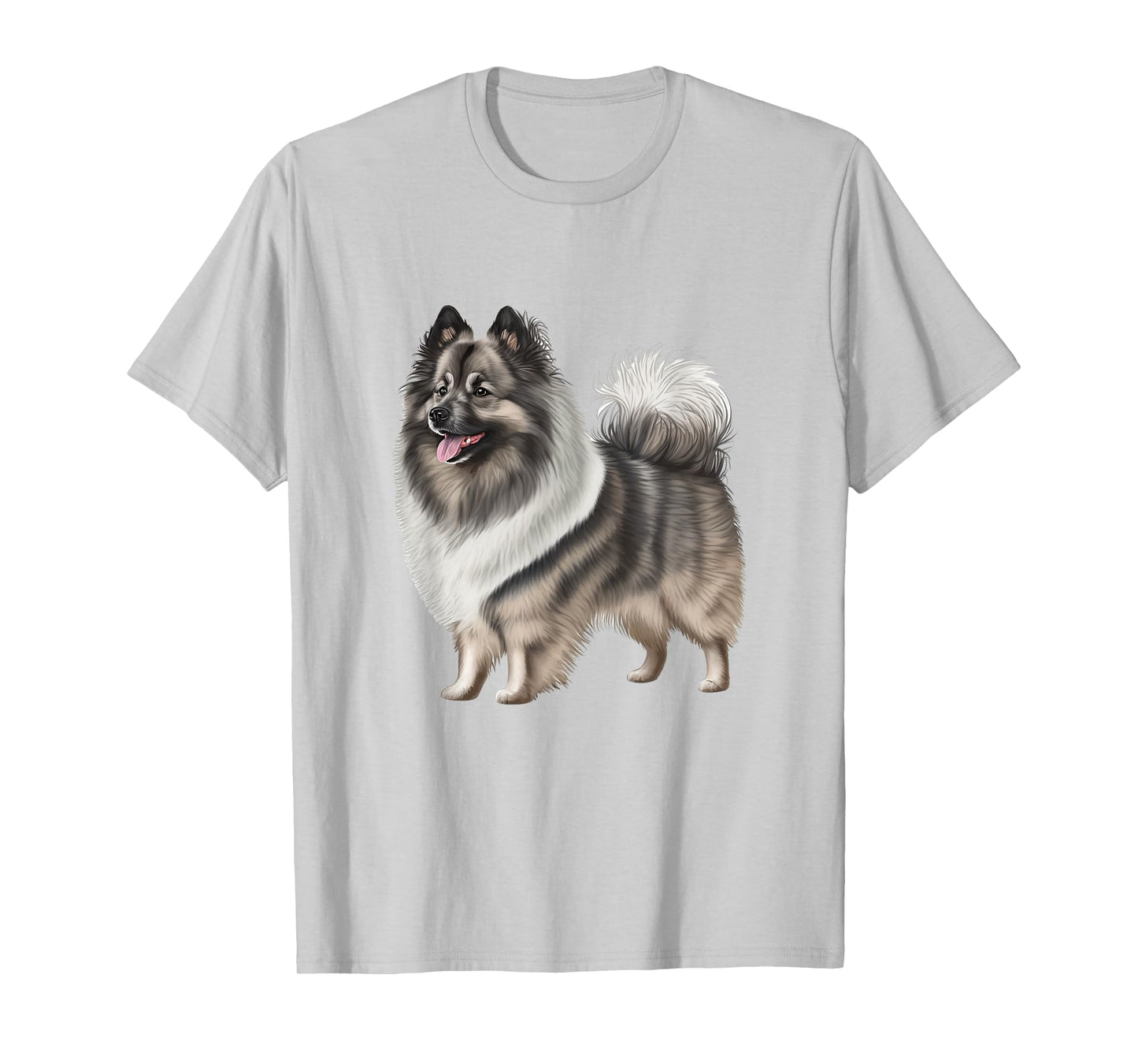 Adorable Keeshond Dog Art Illustration T-Shirt